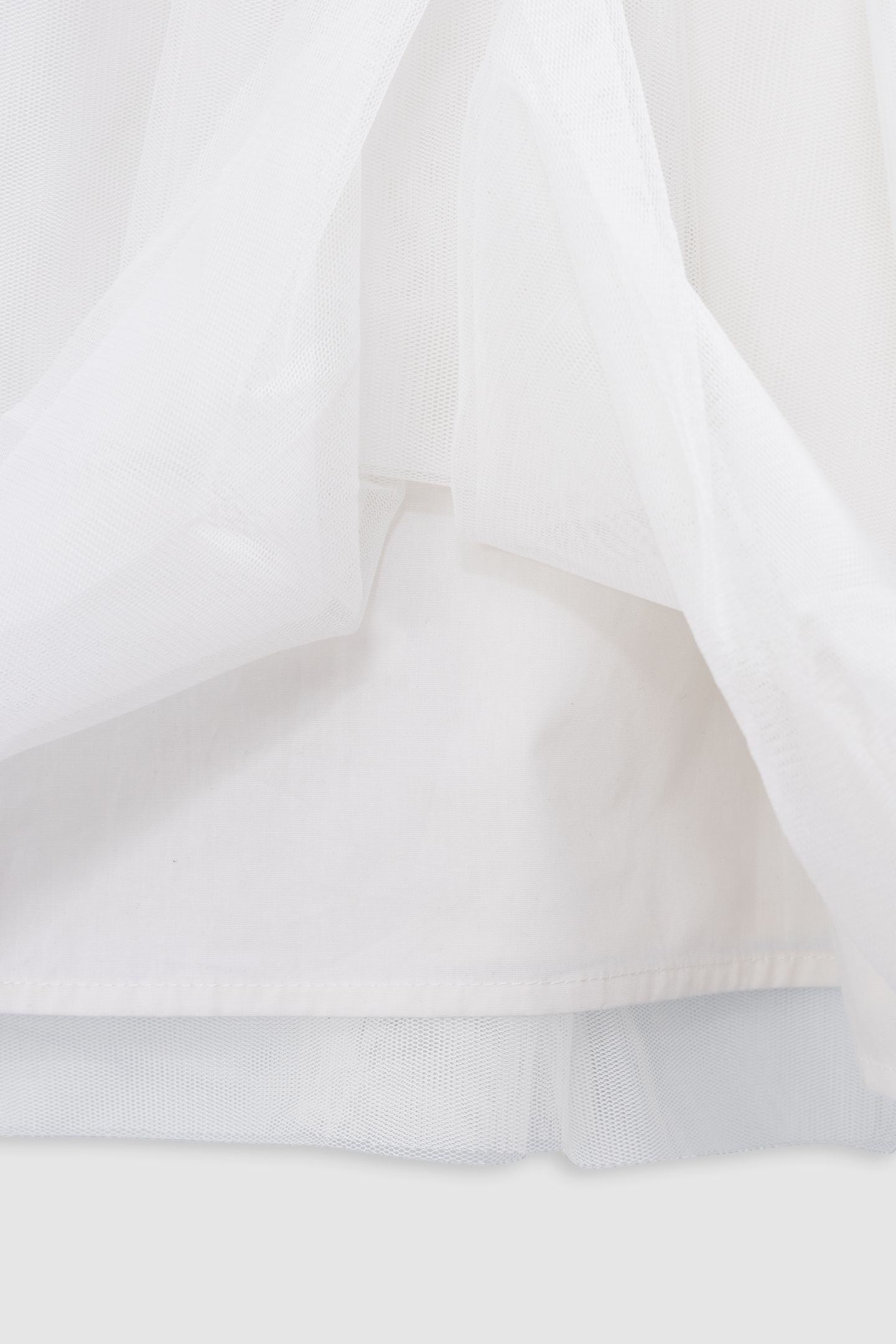 WHITE TULLE DRESS WITH SILVER EMBROIDERY 7