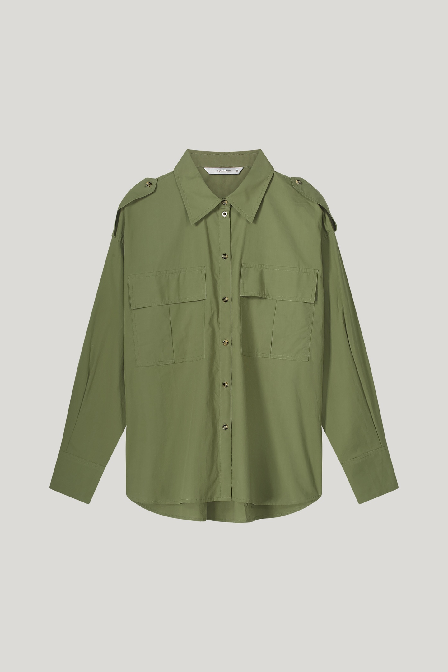 EPAULETTEN BLOUSE CRISPY POLIN COMBAT GREEN 4