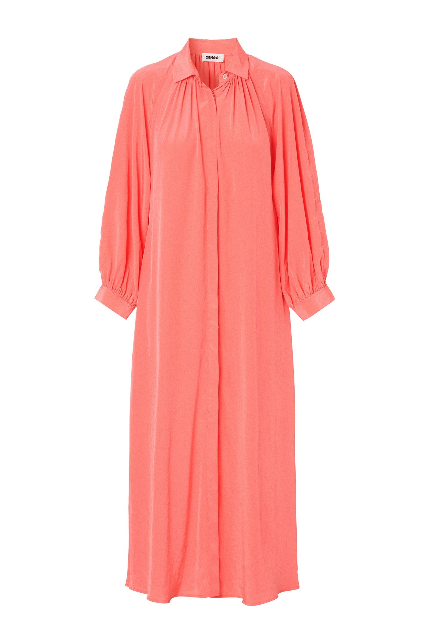 TECHNOSILK GATHERED DRESS RADIANT CORAL 4