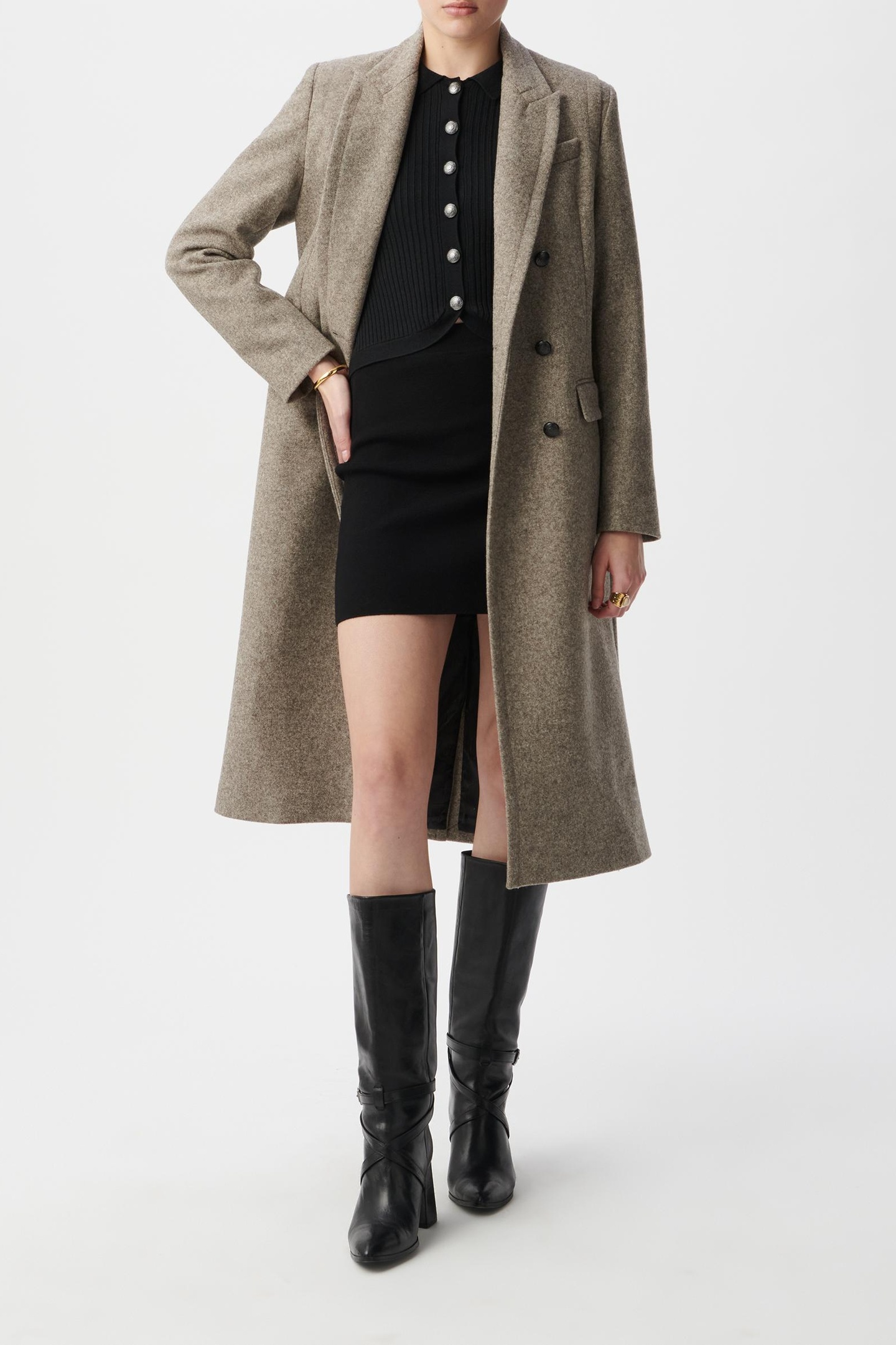 BLACK STRAIGHT KNIT SKIRT 3