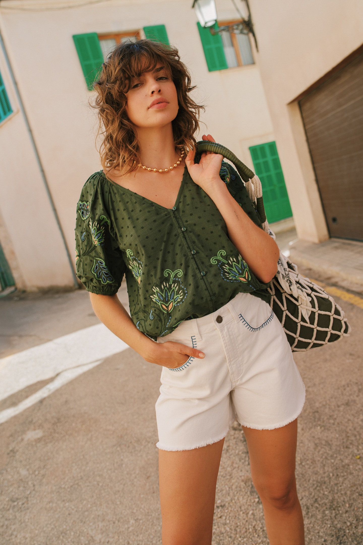 ERIN DOBBY BLOUSE GREEN PINES DOBBY 10