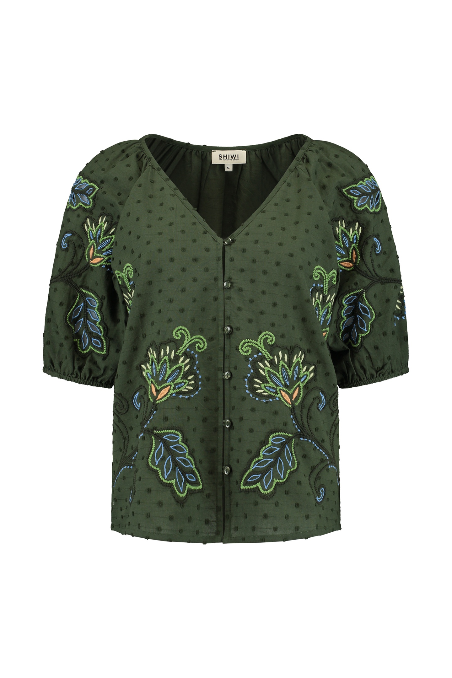 ERIN DOBBY BLOUSE GREEN PINES DOBBY 8