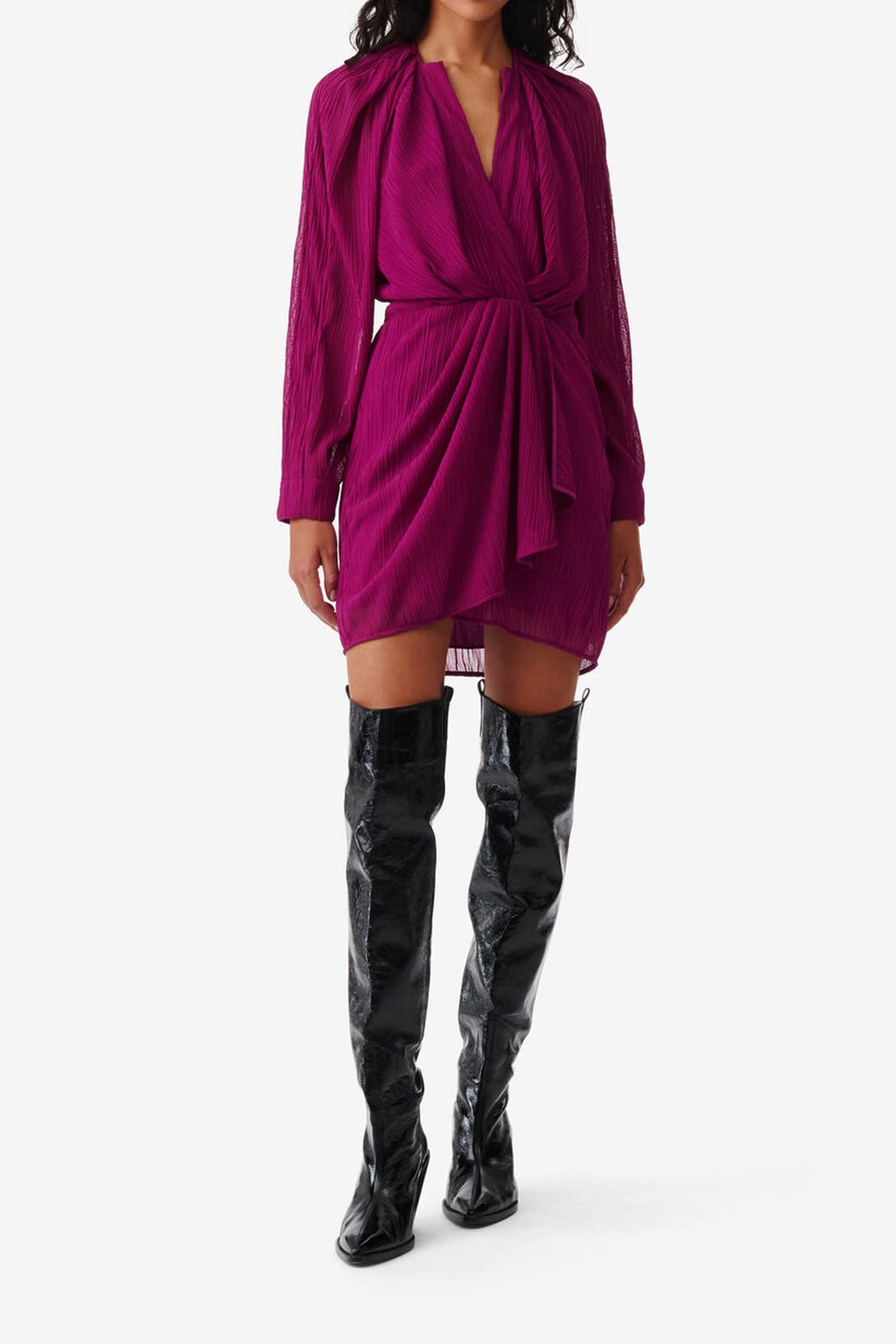 ALVINA DRESS FUSHIA 1