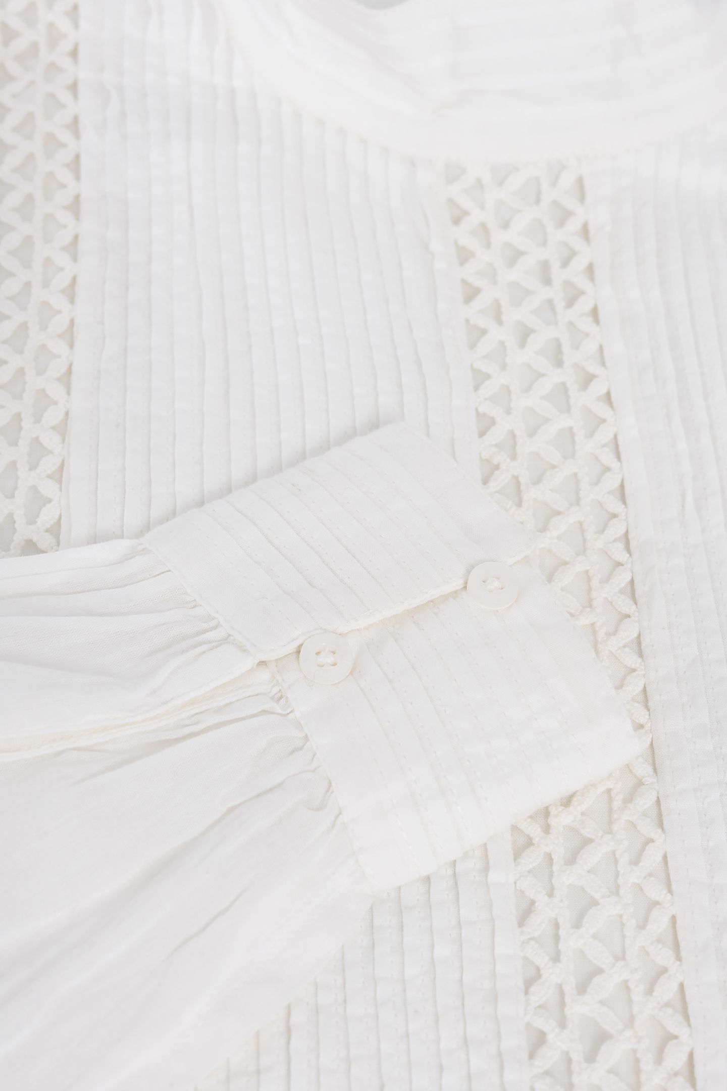 OFF-WHITE ORGANIC COTTON BLOUSE DECORATED WITH PASSEMENTERIE 5