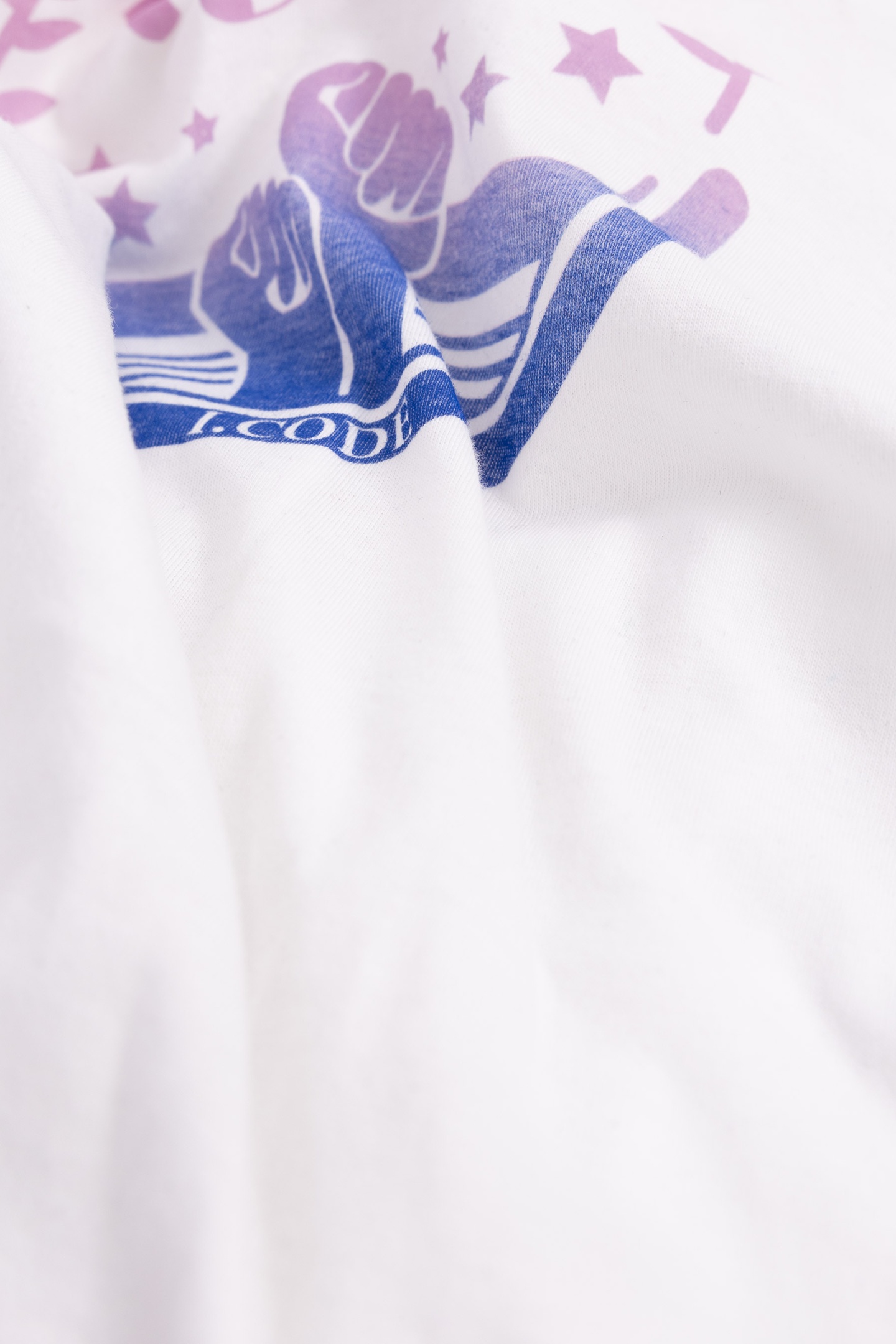 WHITE T-SHIRT WITH MESSAGE AND FISTS OFF-WHITE 9