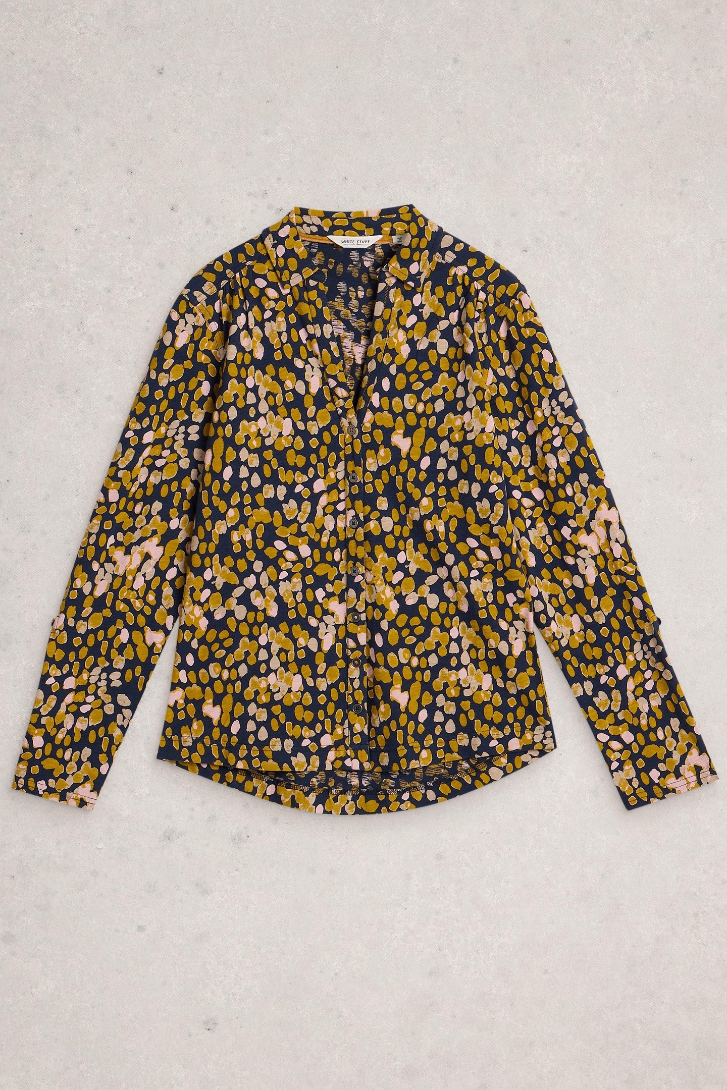 ANNIE JERSEY SHIRT CHARTREUSE PRINT 3