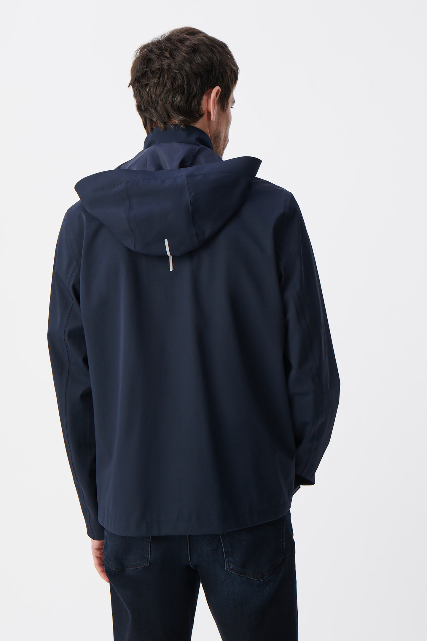 NAVY NYLON WATERPROOF PARKA 4