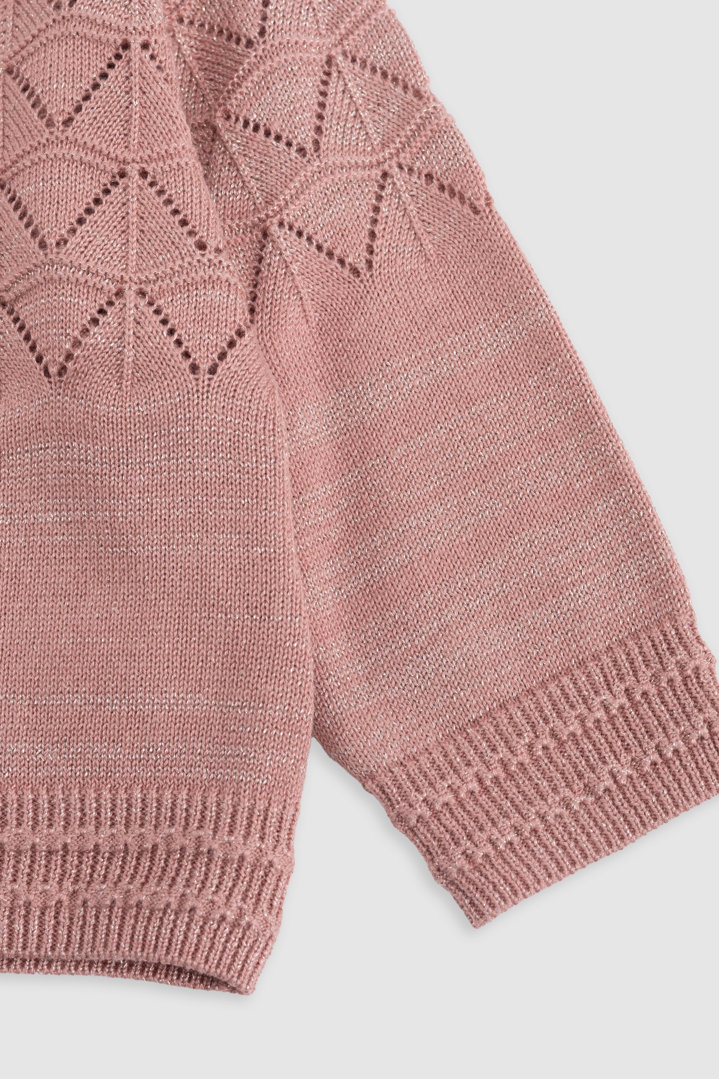 OPENWORK PINK LUREX CARDIGAN 5