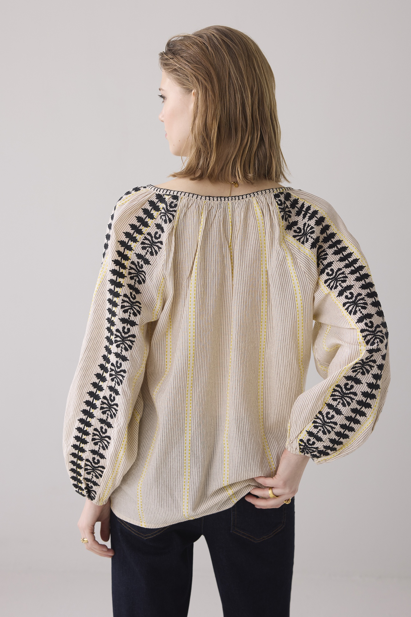 LONGSLEEVE TOP MOMOSA STRIPE PEBBLE BEIGE 3