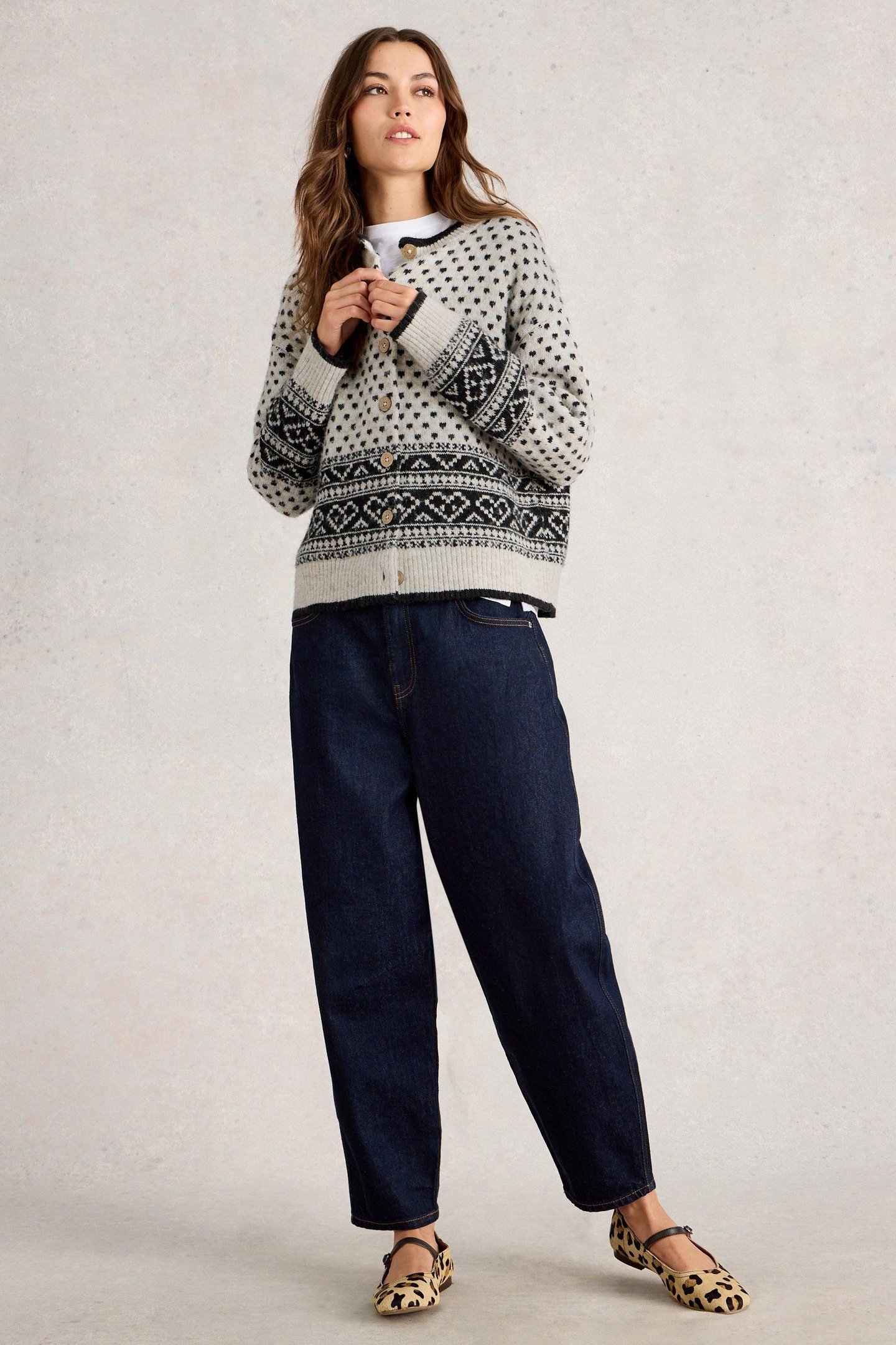 HOLLY HEART CARDI IVORY MULTI 1