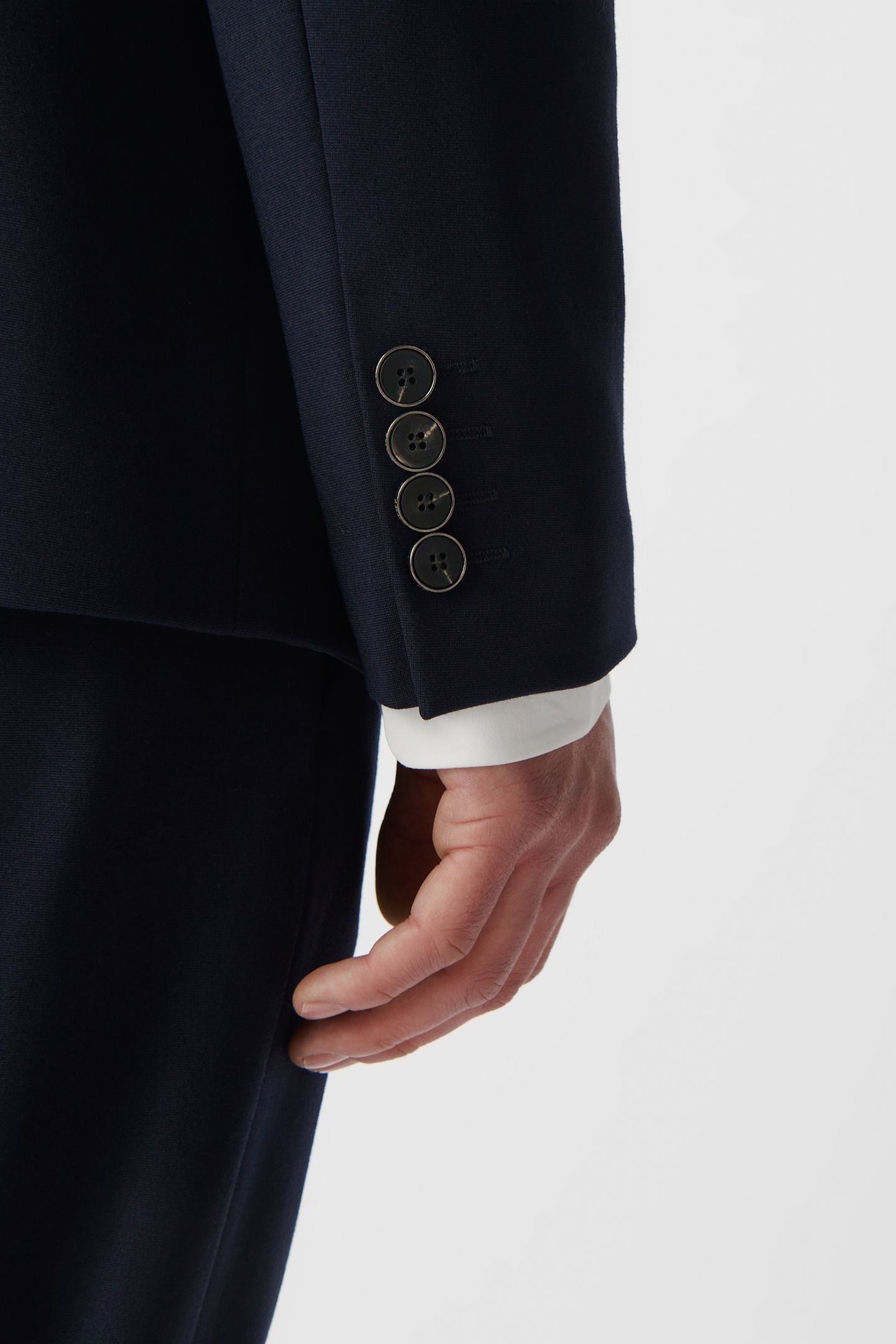 NAVY MILANO KNIT LOOSE SUIT JACKET 7