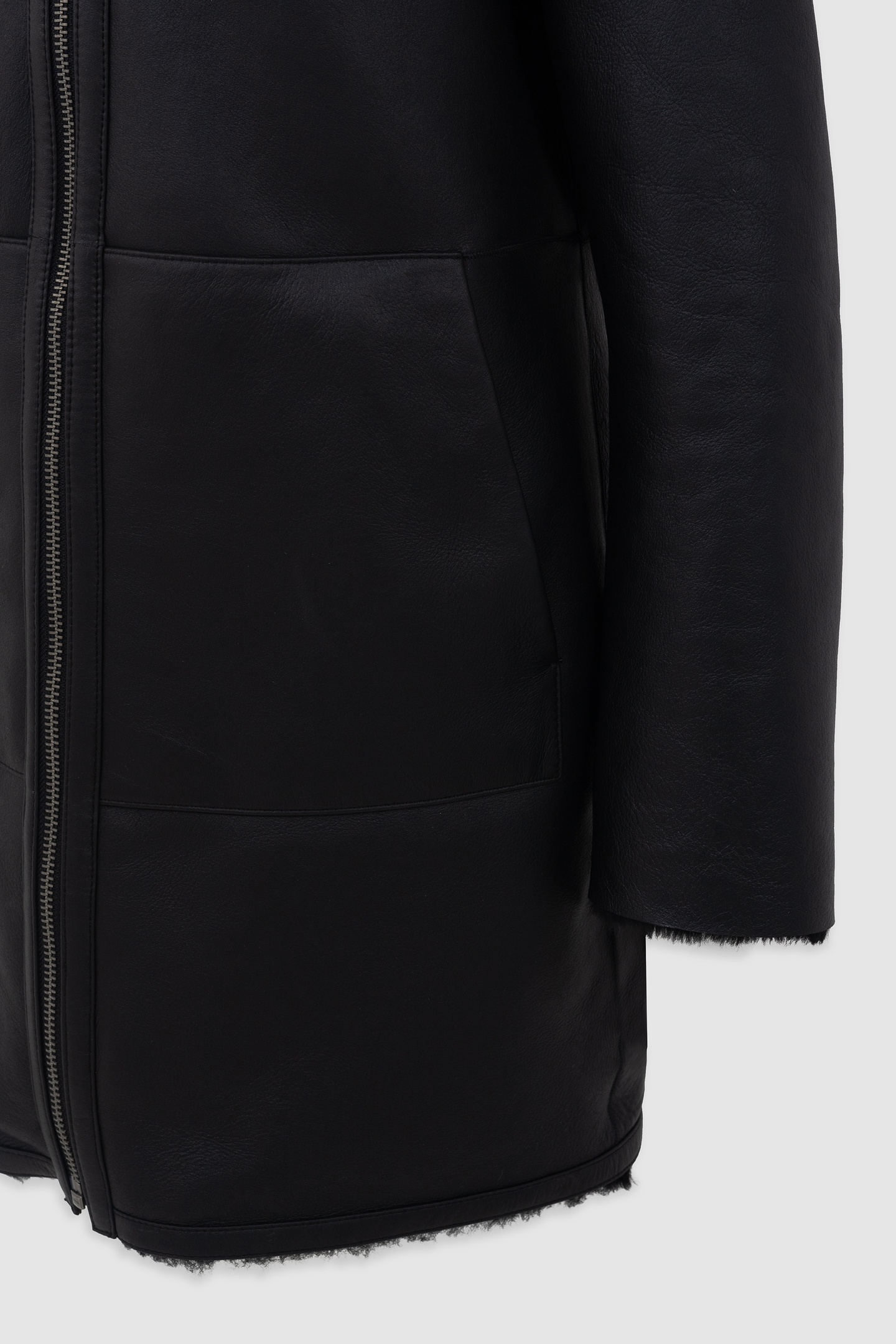 MID-LENGTH, BLACK, SHEEPSKIN COAT 8