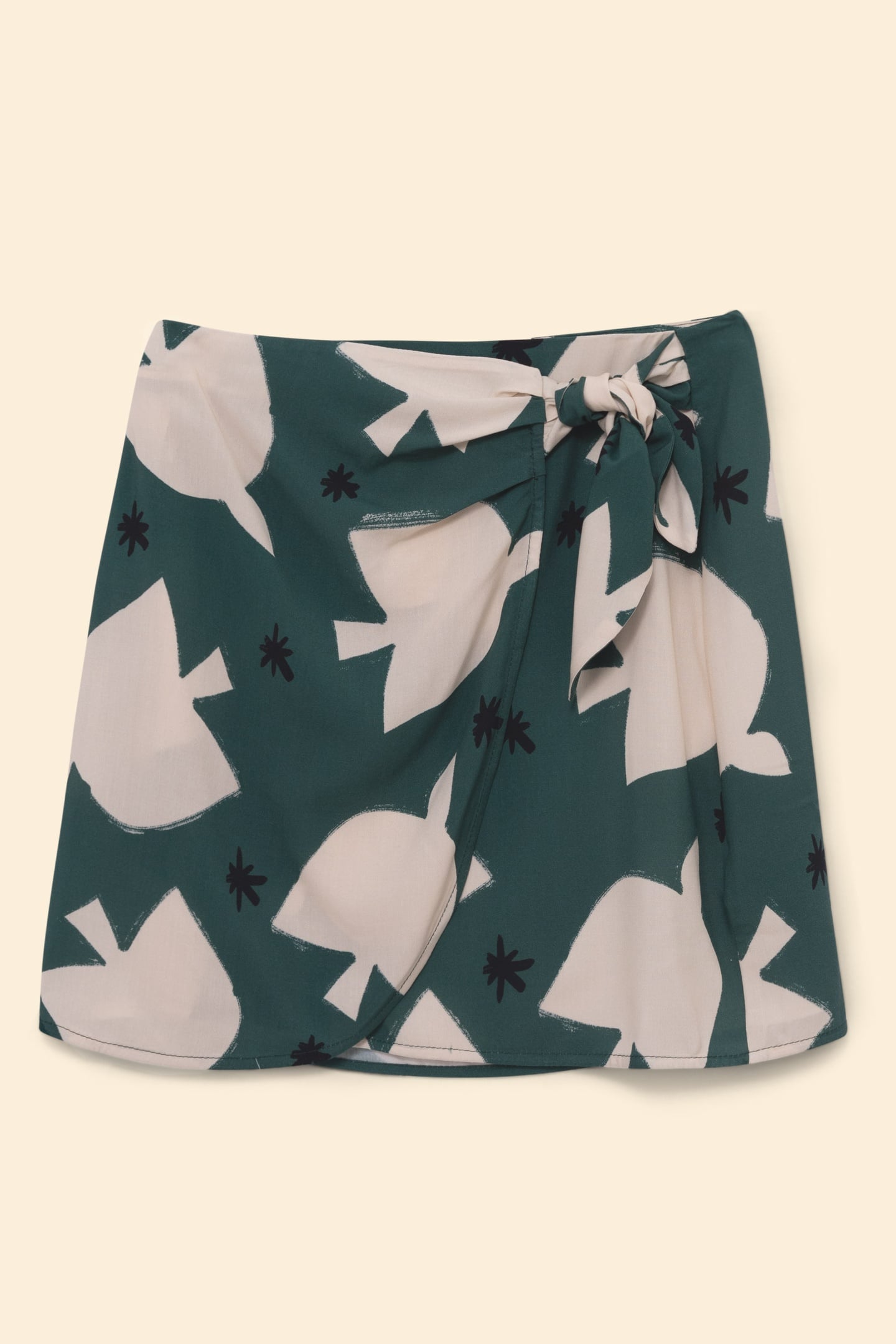 GREEN MAXI BIRD PRINT WRAP SKIRT GREEN 4