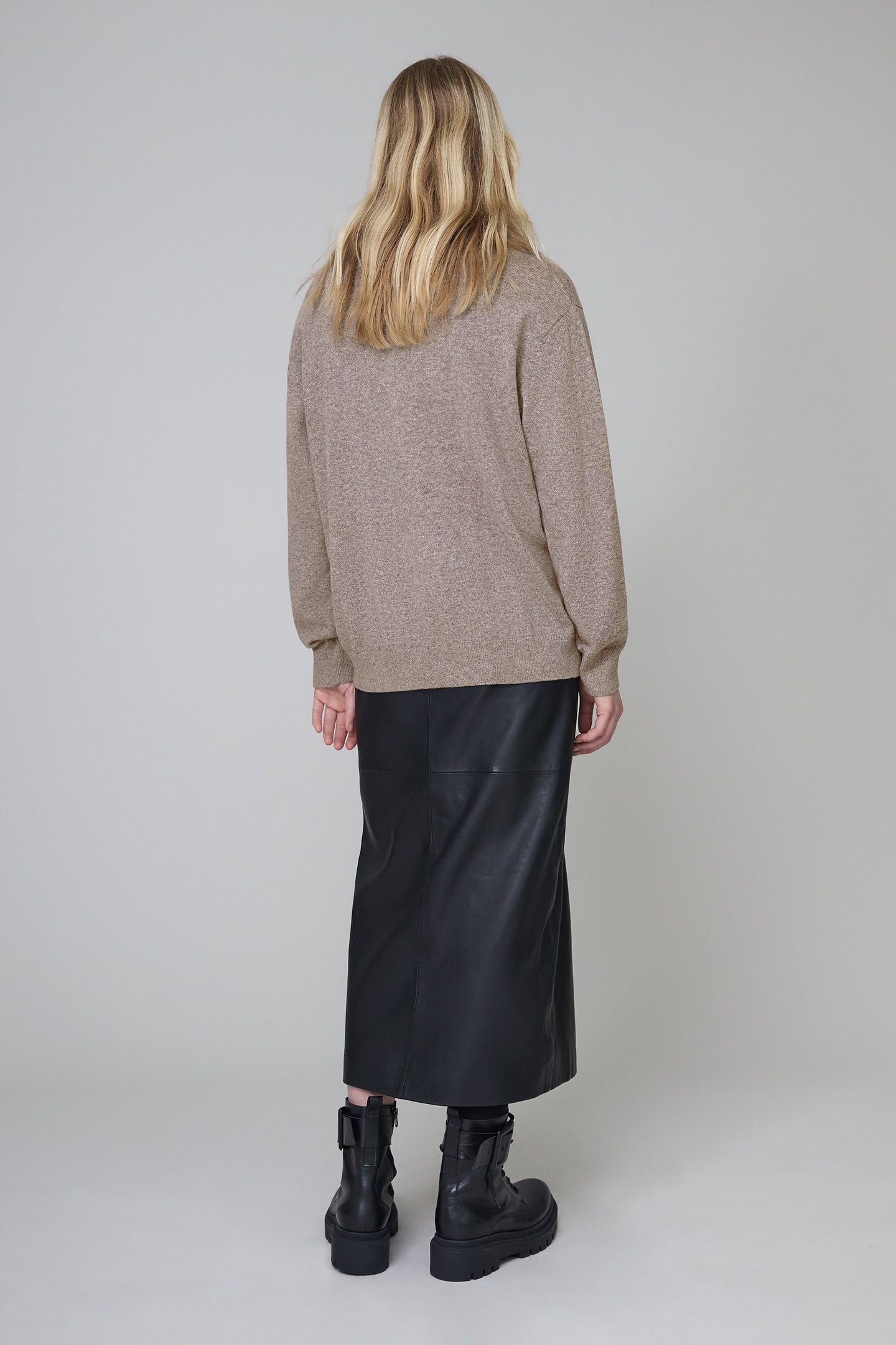 PURE EDITION-SESAME KNIT MAXI ZIP SWEATER 4