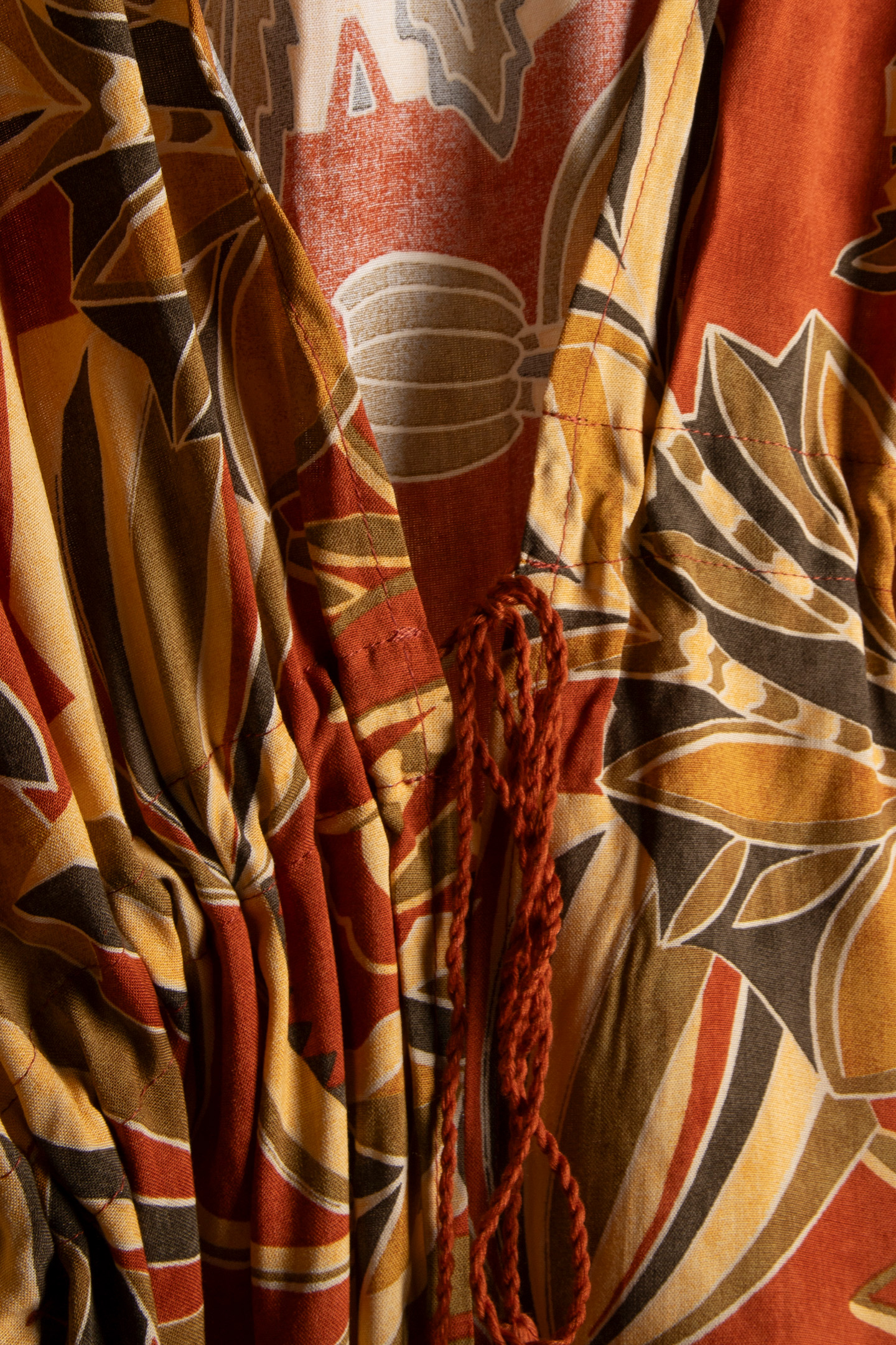 KAFTAN YASSINA IN COPPER WITH PALMA PRINT 4