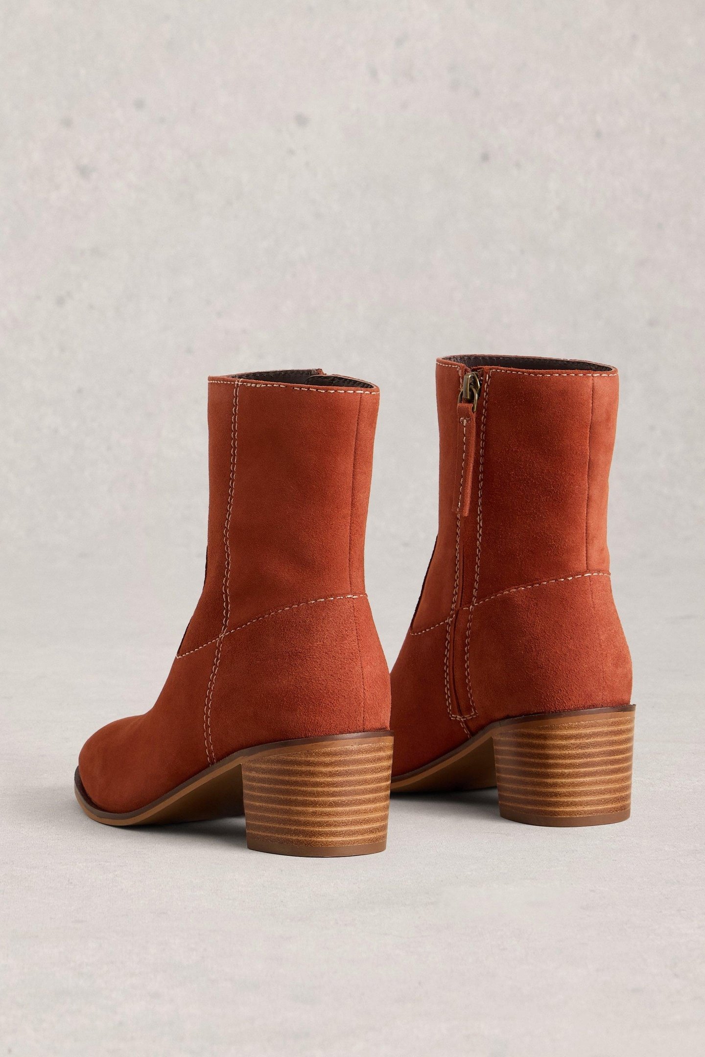 IZZY SUEDE ANKLE BOOT DARK ORANGE 2