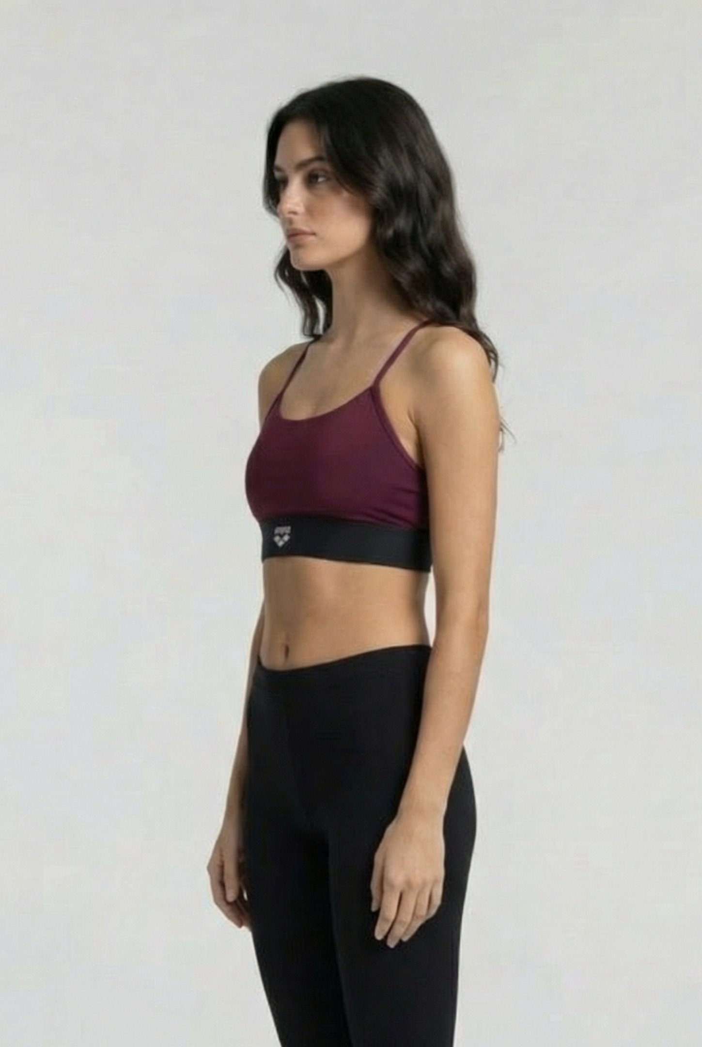 W GYM BRA TOP CROSS STRAPS RED WINE VIVID 3