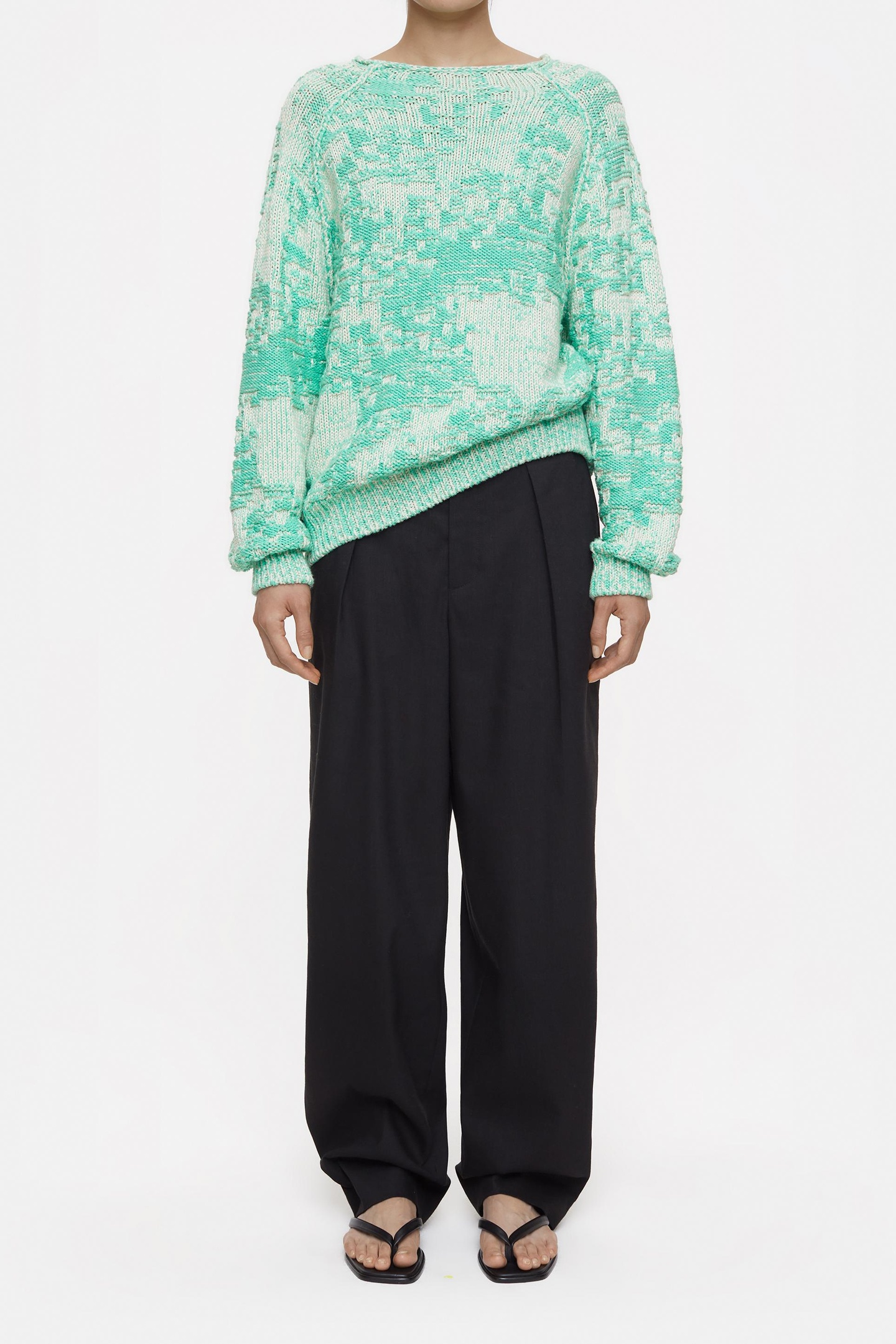 Closed Crew Neck Long Sleeve Knits Green Kick Maat: L | Sweaters Outlet | Dames | Groen