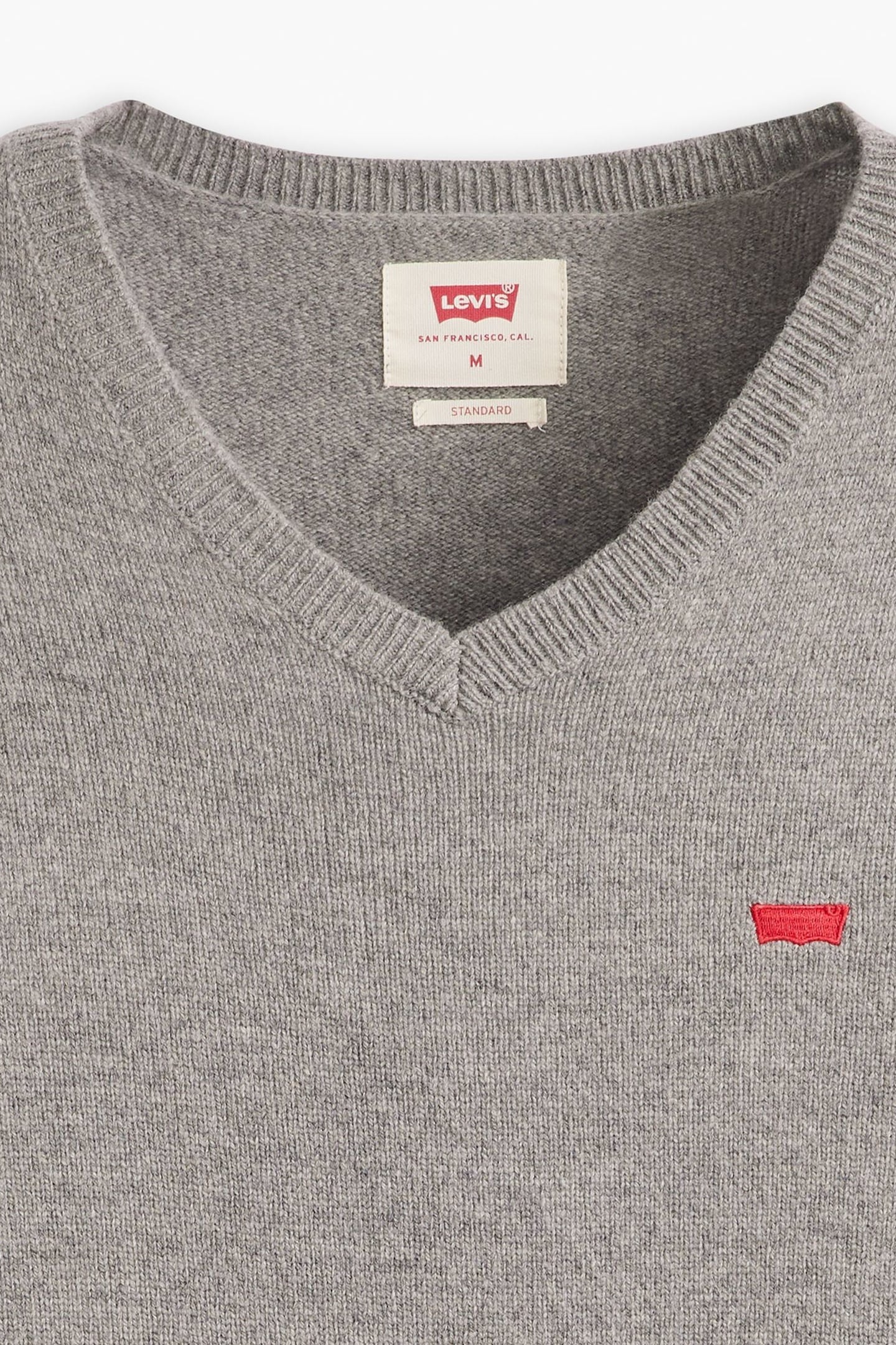 V NECK HM SWEATER MID TONE GREY HEATHER 6