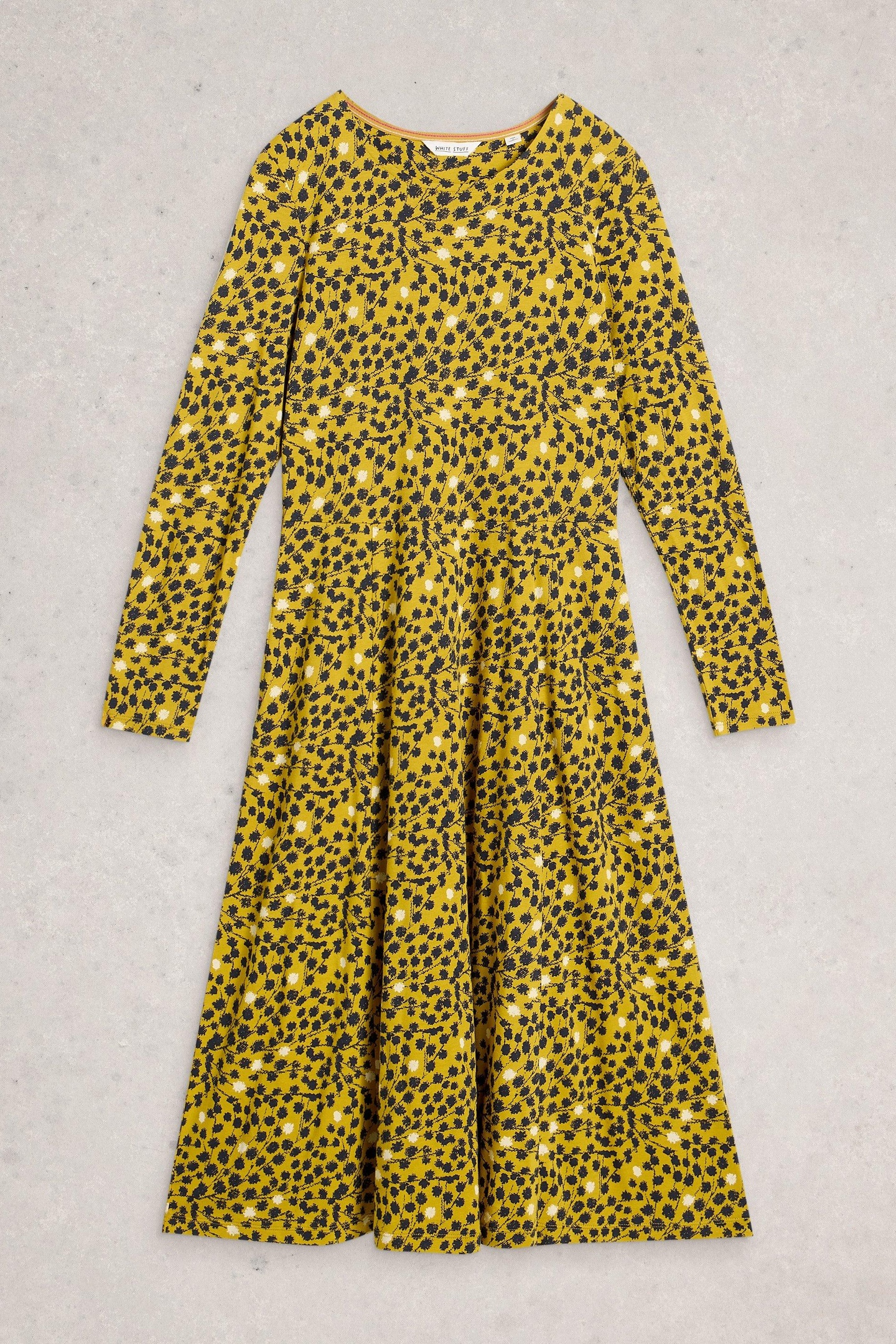 MADELINE JERSEY DRESS CHARTREUSE MULTI 3