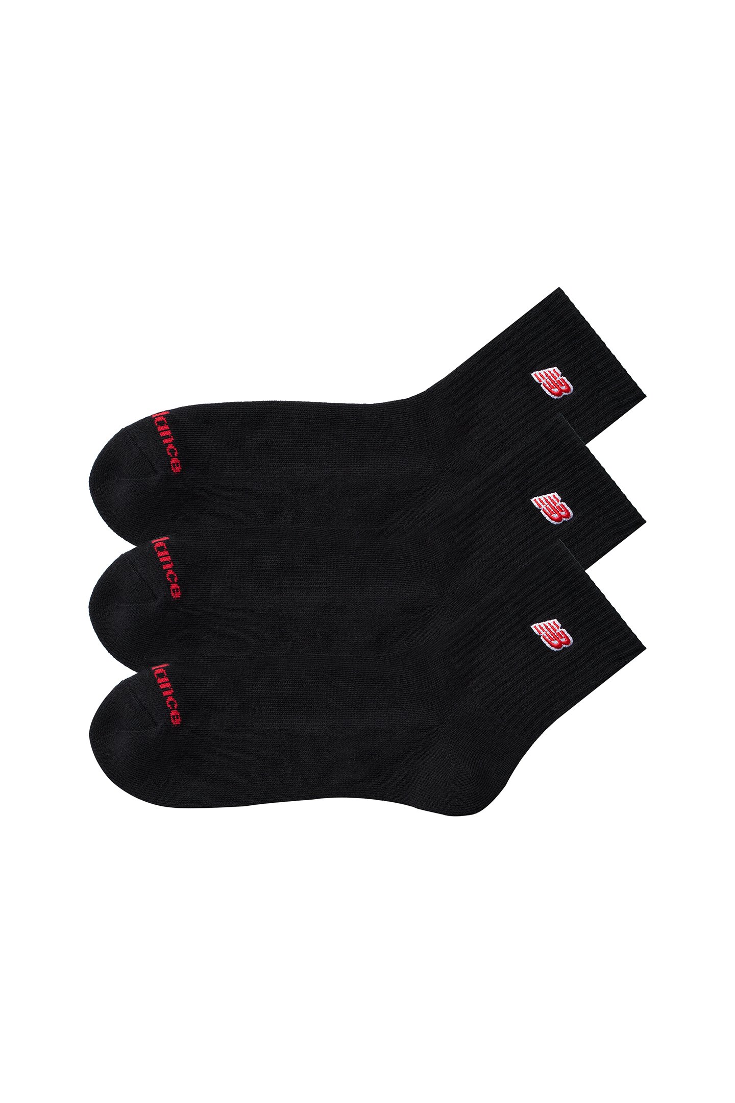 UNISEX PATCH LOGO ANKLE 3 PACK BLACK 2