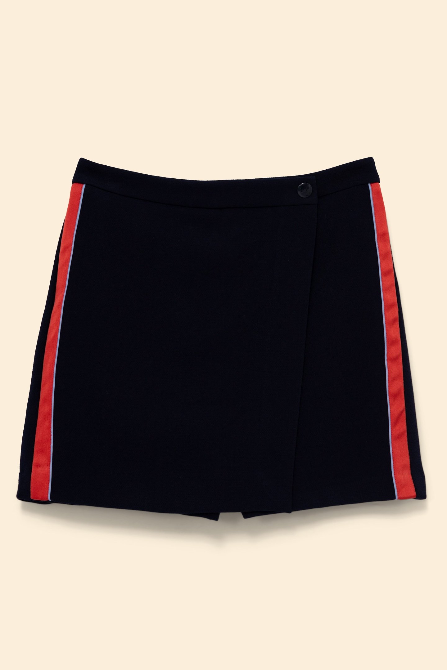 NAVY SKORT WITH STRIPED SATIN SIDE BANDS MARINE 5
