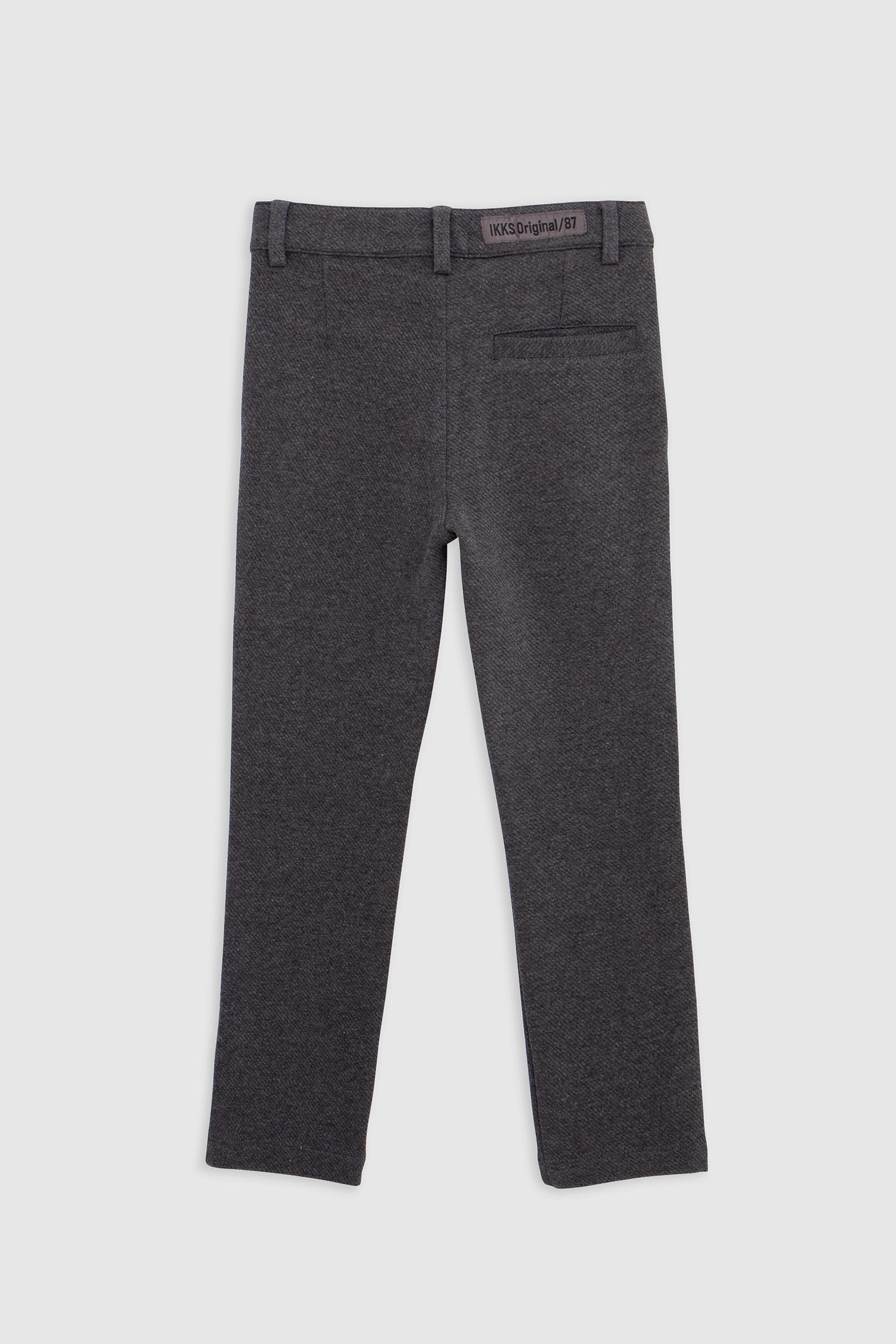 BOY'S CHINO GREY KNIT OTTOMAN PANTS 2