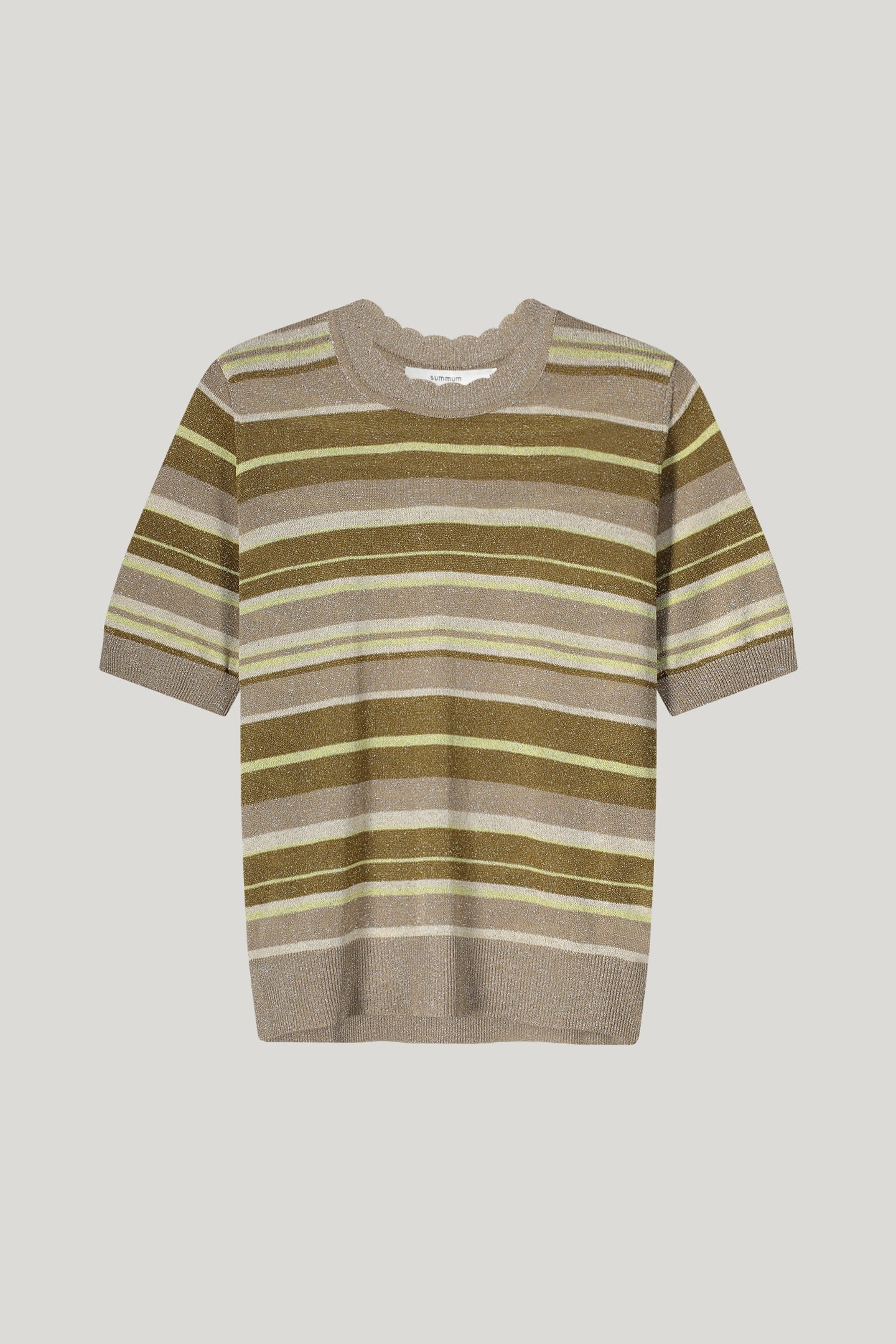 SHORT SLEEVE SWEATER STRIPED LUREX KNIT MULTICOLOUR 4