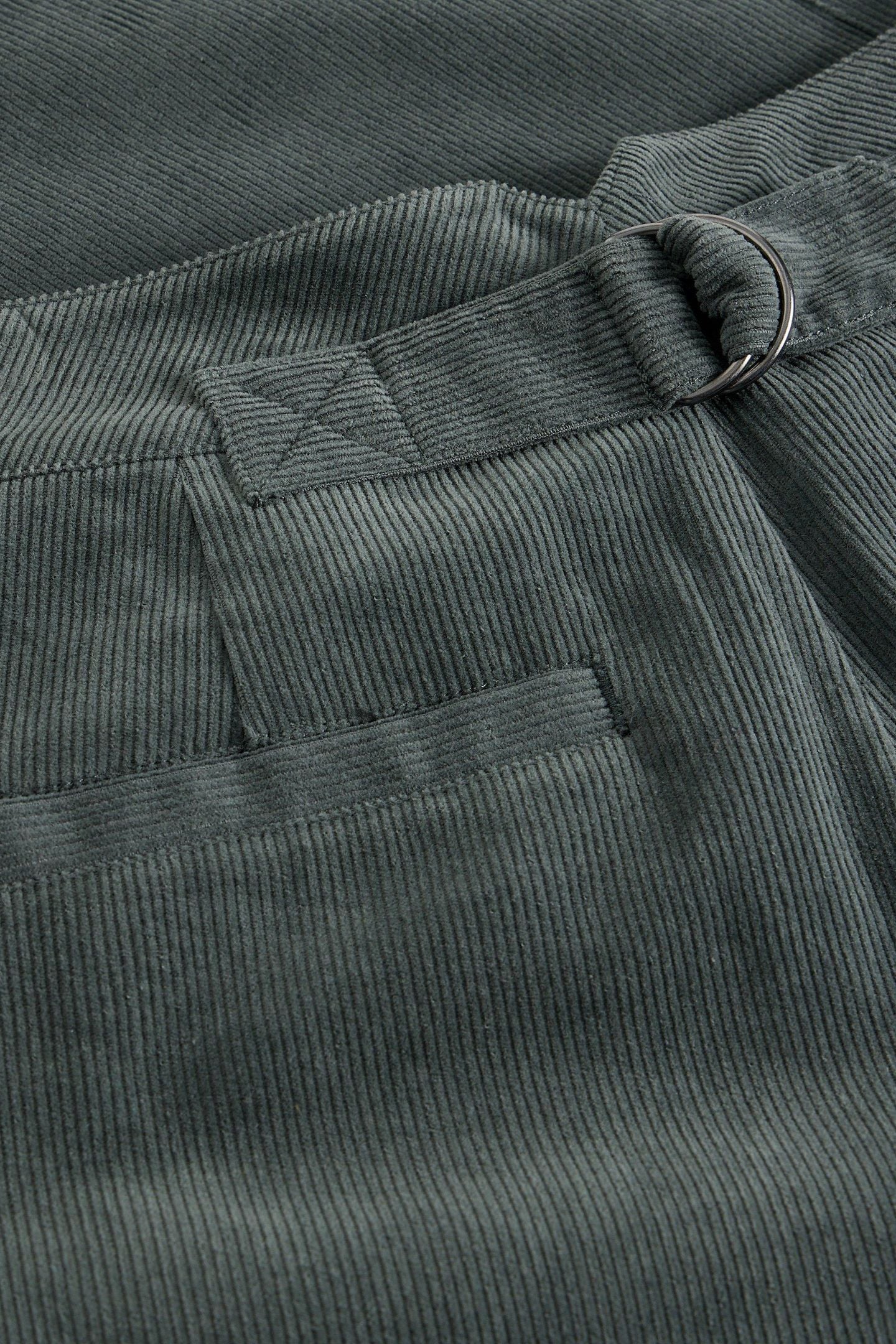 SASHA CORD WIDE LEG TROUSER DARK GREEN 4