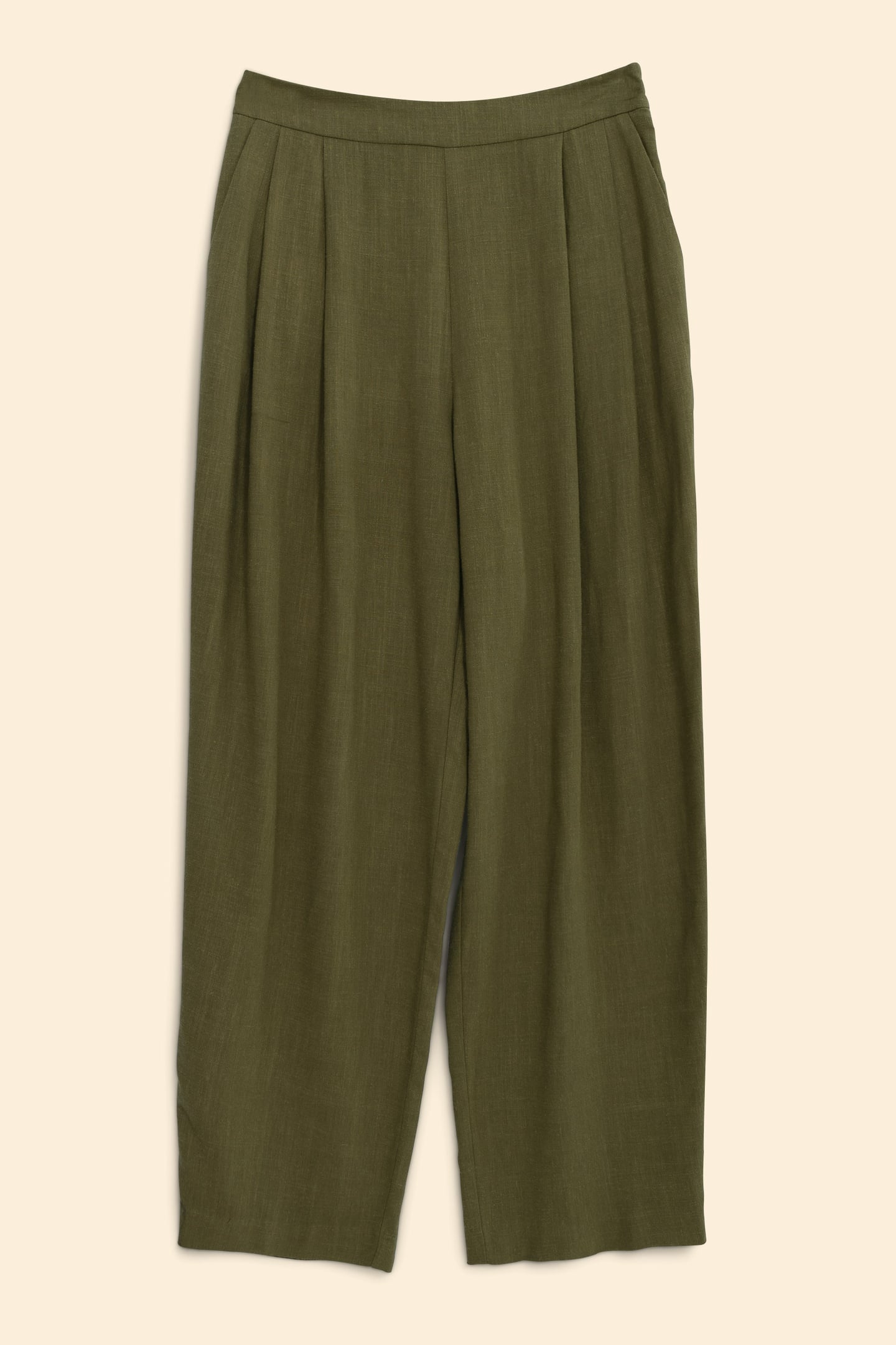 KHAKI LINEN BLEND SUIT PANTS KHAKI 5