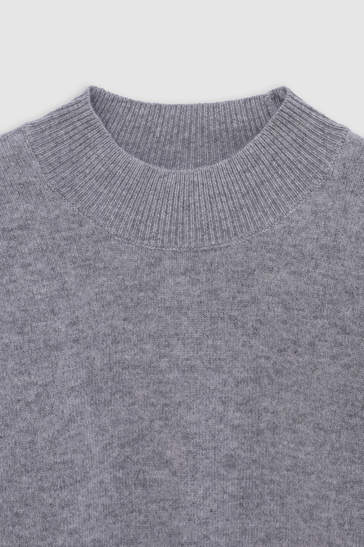 GREY KNITTED SWEATER WITH STUDDED ARMHOLE DESIGN 2