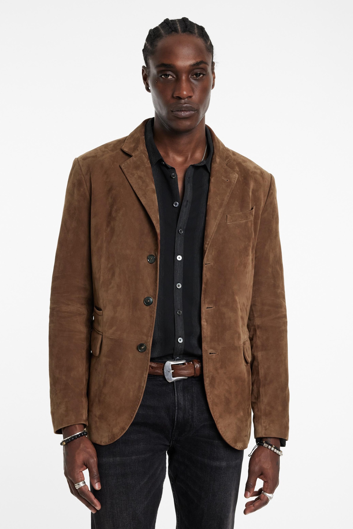 John Varvatos Rind Jacket - Slim Fit Notch Lapel Jkt W Sienna Brown Maat: 54 | Blazers Outlet | Heren | Bruin