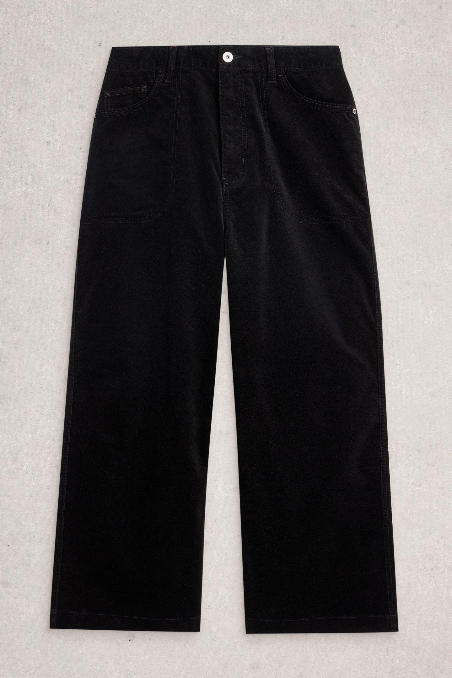 TIA VELVET WIDE LEG CROP PURE BLACK 3