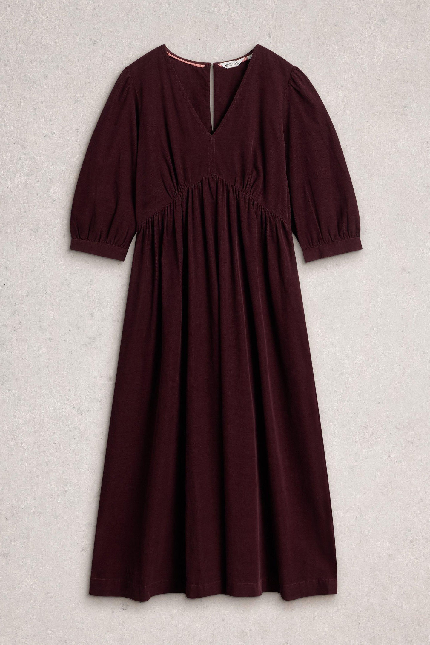 LUCY CORD DRESS DARK PLUM 4