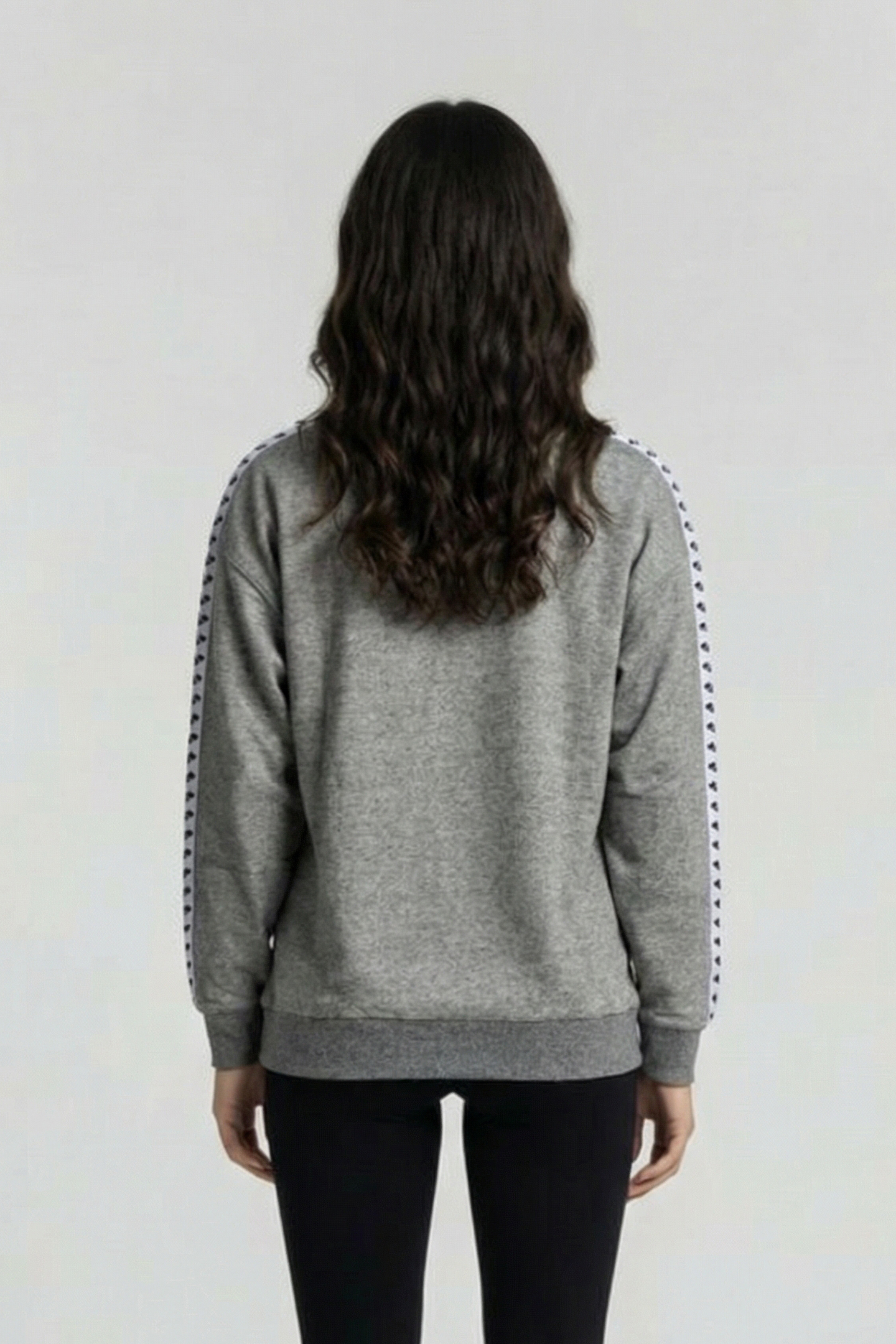 UNISEX SWEAT TEAM OVERSIZE DARK GREY MELANGE WHITE BL 4