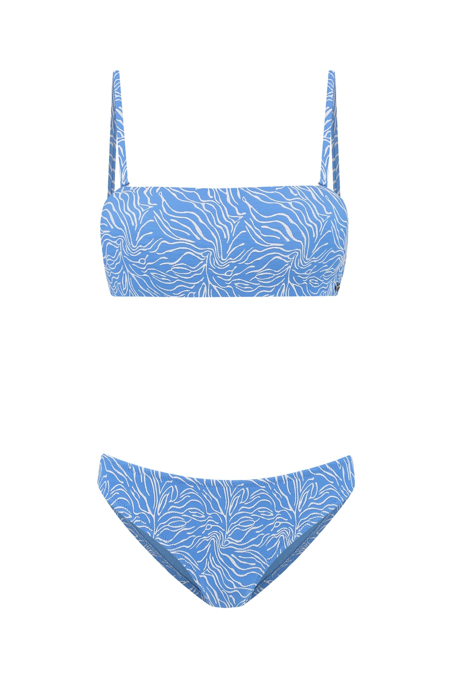 LOLA BIKINI SET WATERLILY STRUCTURE BLUE WATERLILY STRUCTURE 5