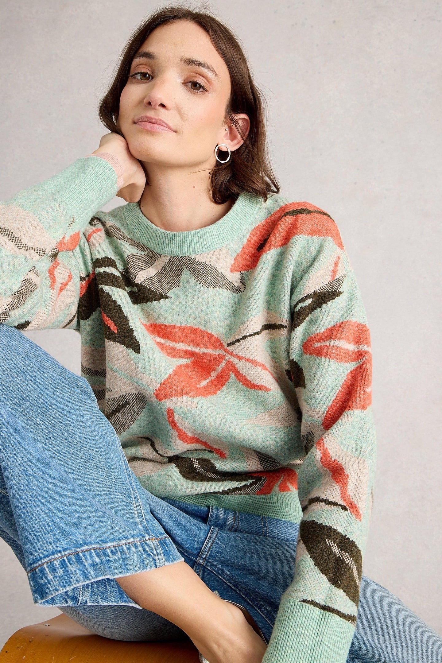 PETAL JUMPER GREEN MULTI 5