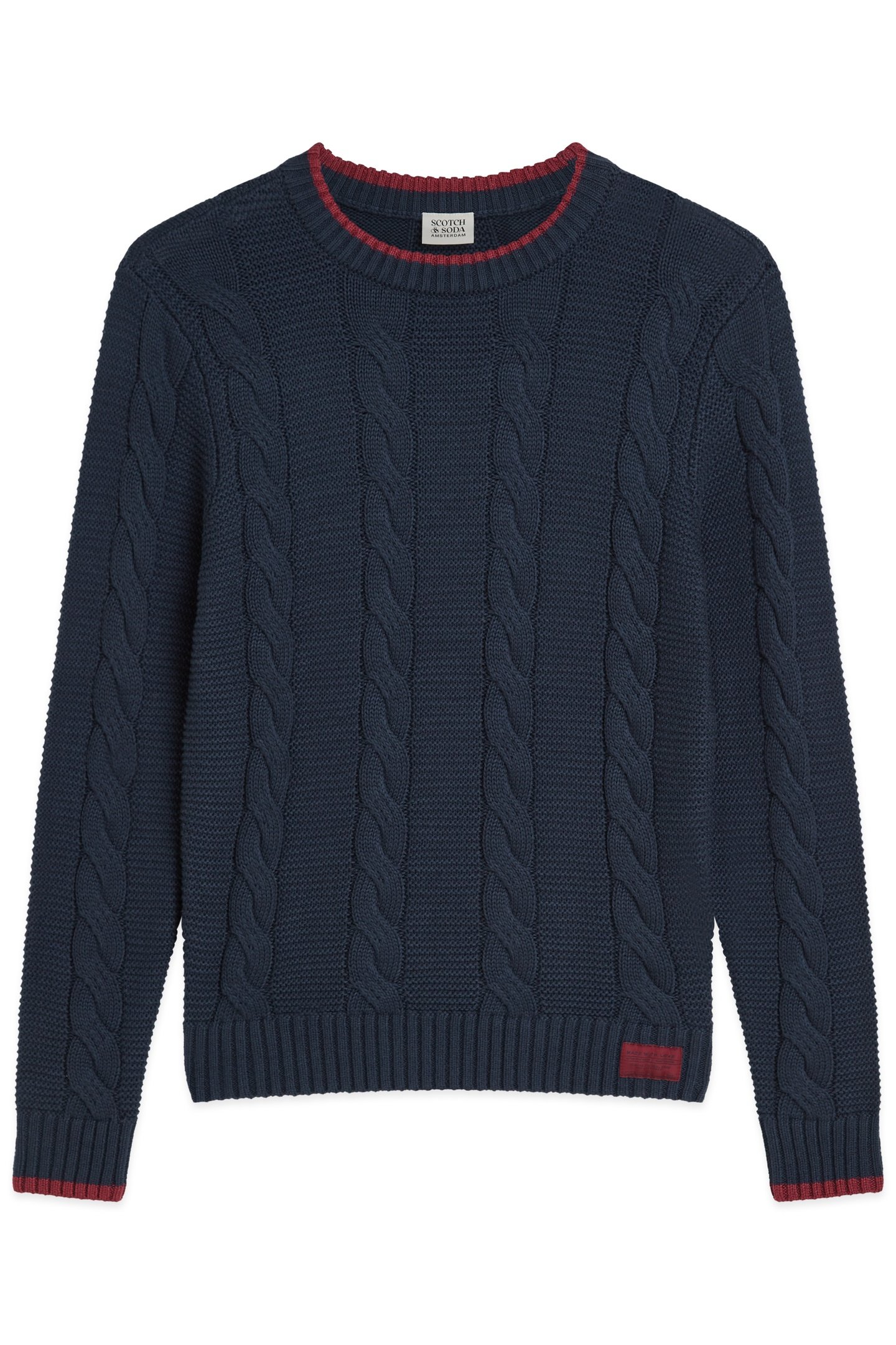 BOYS CREWNECK SWEATER BLACK/BLUE 1