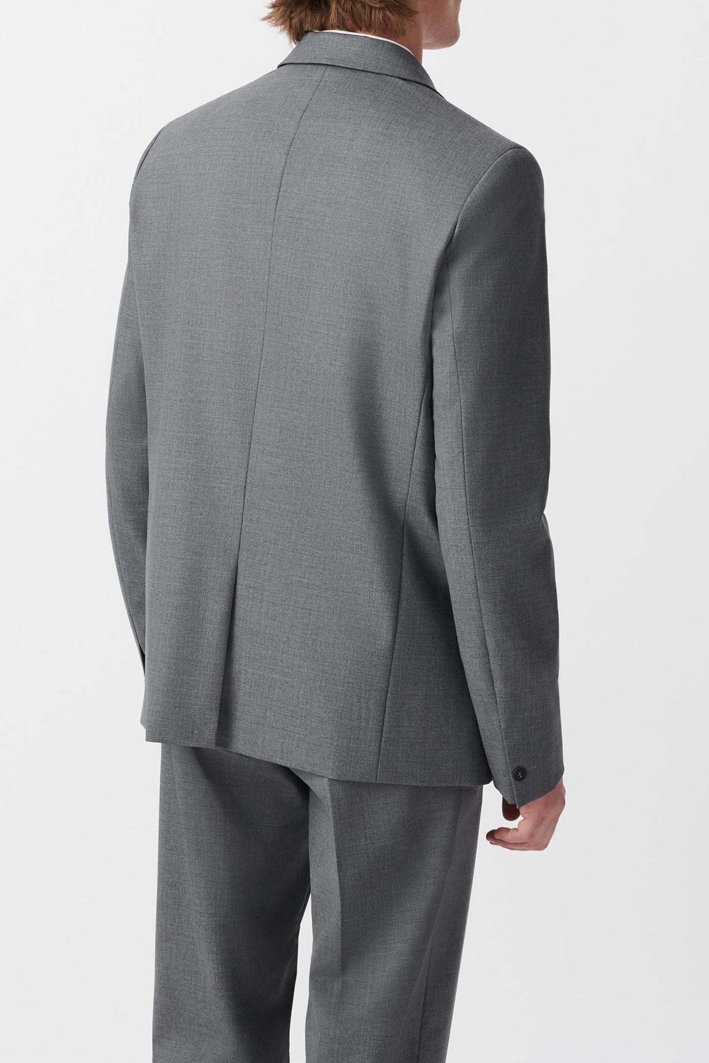 GREY WOOL BLEND SUIT JACKET 3