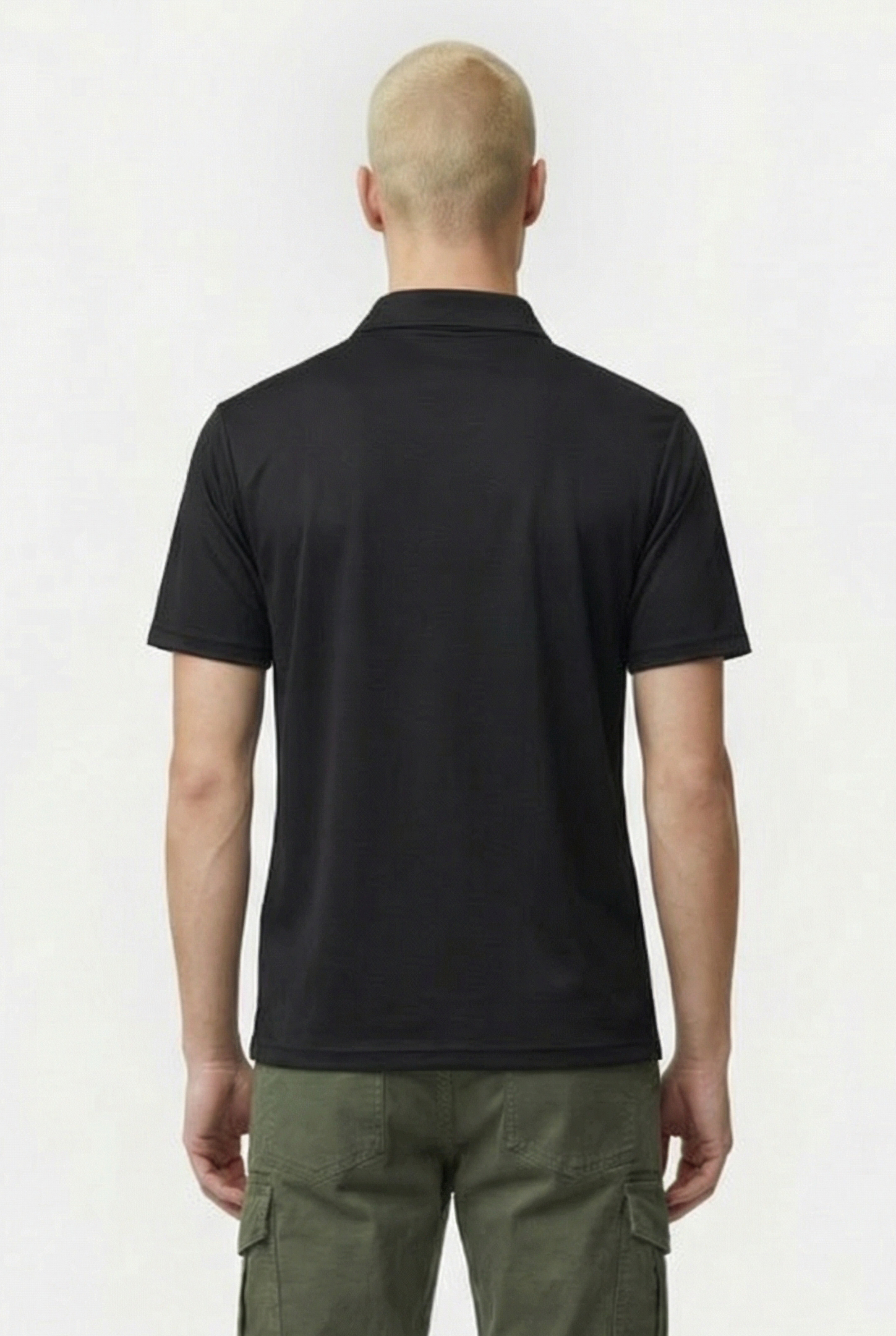 MEN'S POLOSHIRT SOLID BLACK-ASPHALT 2