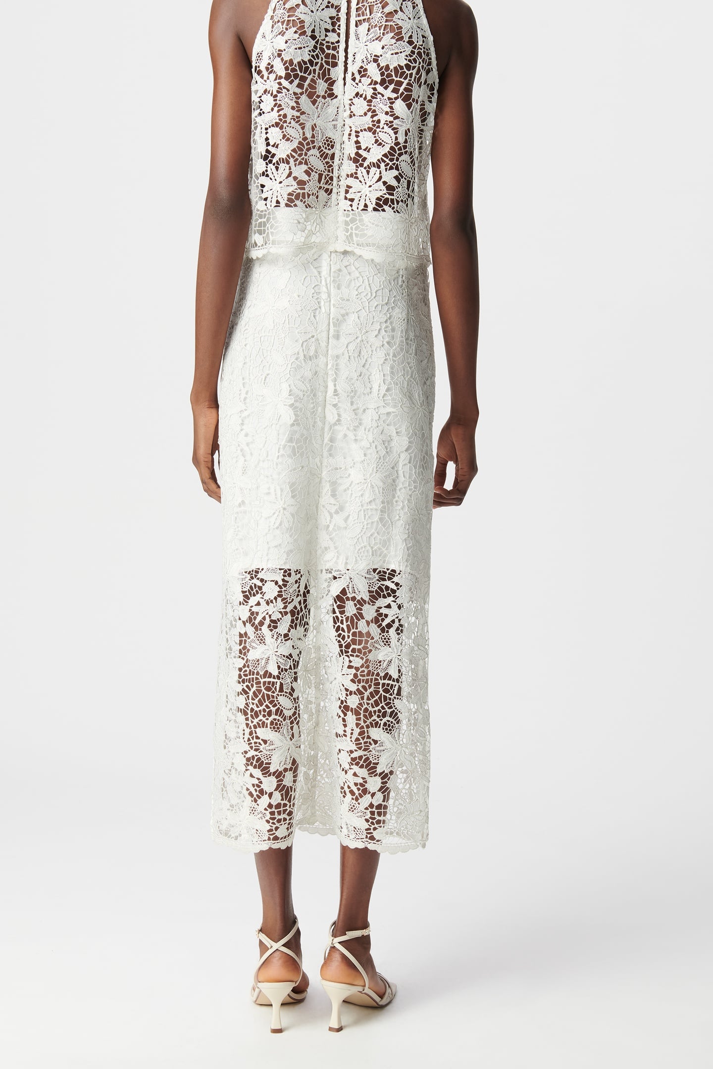 ALL-LACE WHITE MIDI SKIRT 4