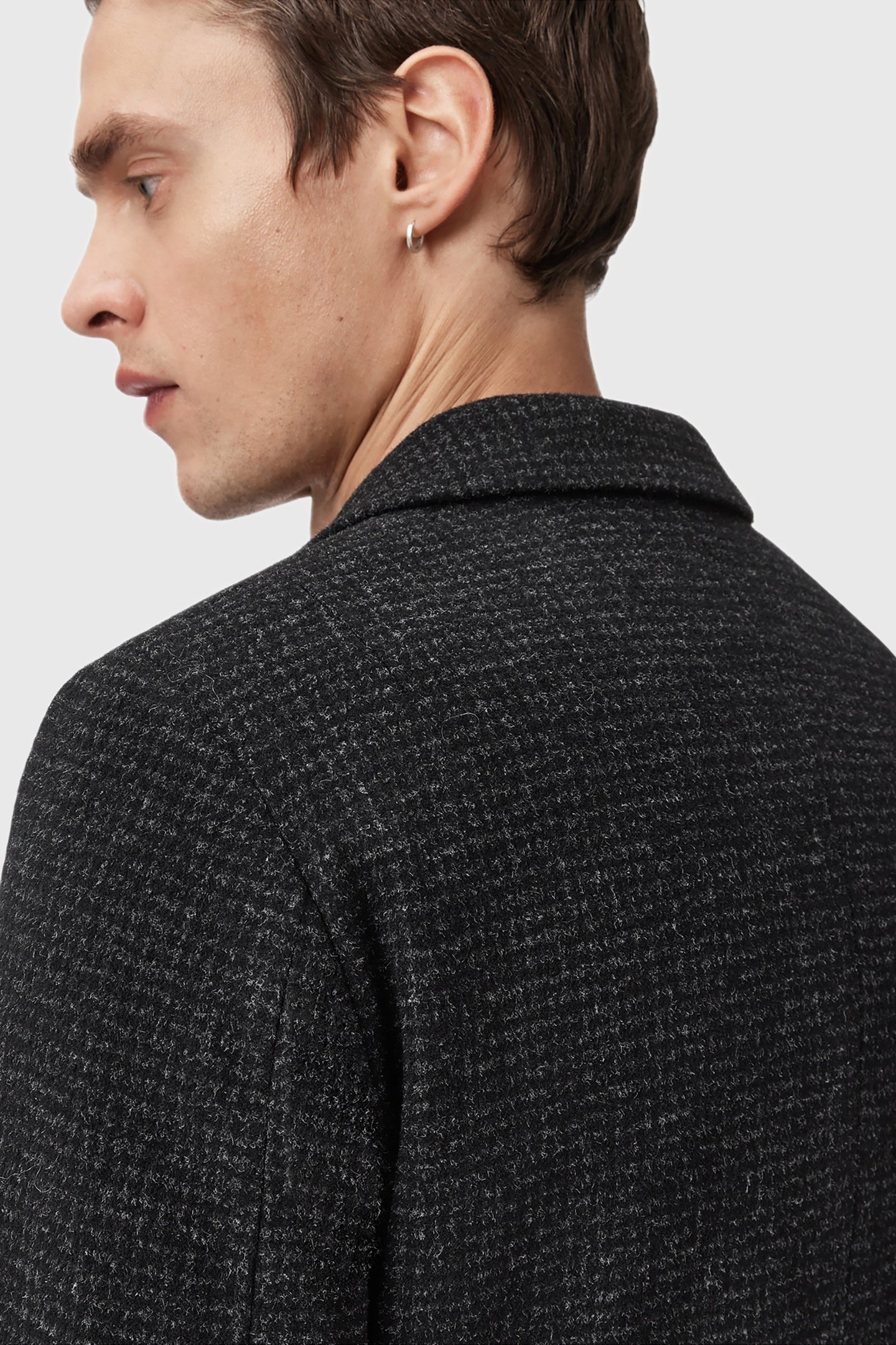 CASPIAN COAT CINDER BLACK MARL 10