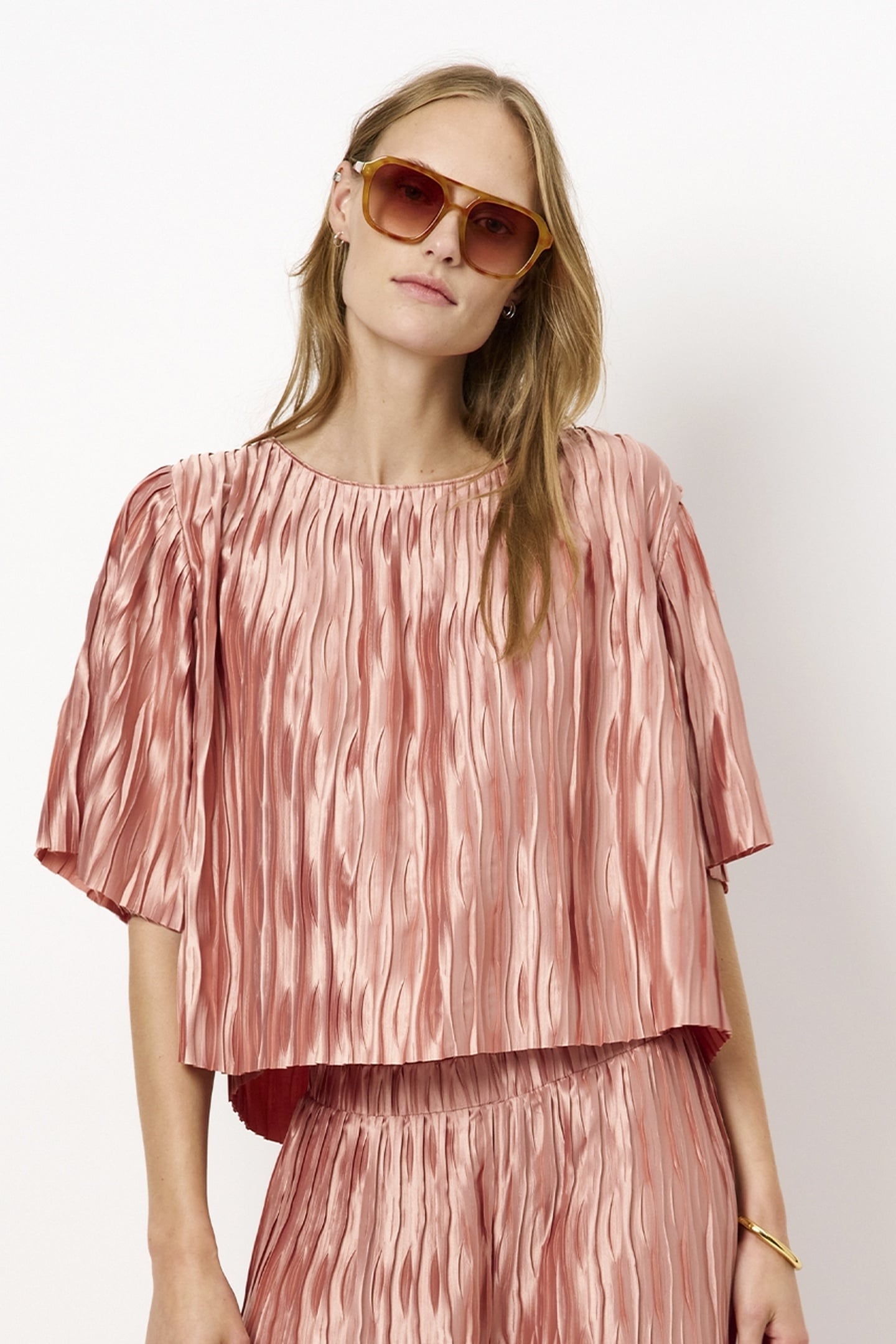 LELIA PLISSÉ TOP ANTIQUE BLUSH 2