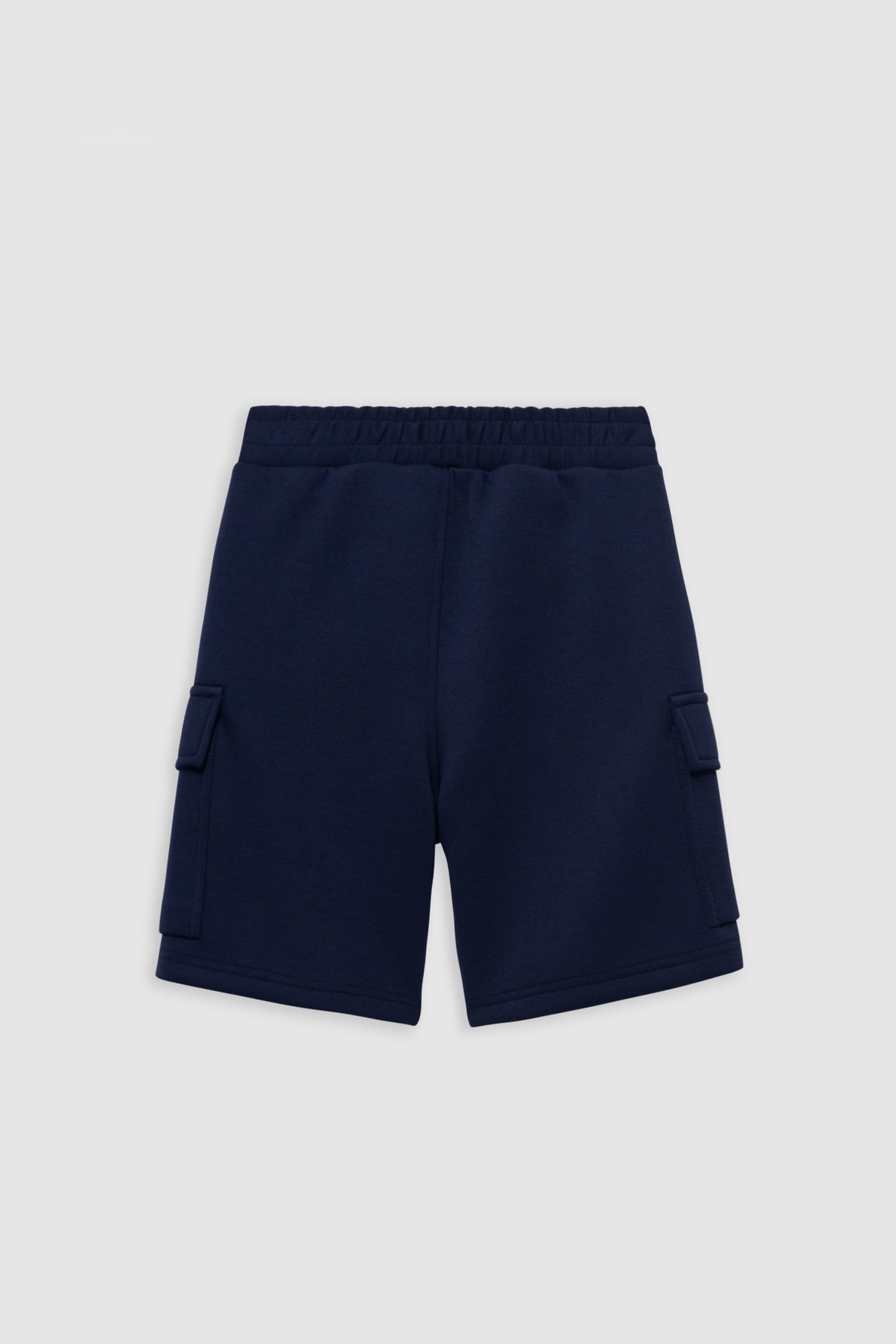 BATTLE NAVY BERMUDA SHORTS WITH PALM TREE MOTIF 2