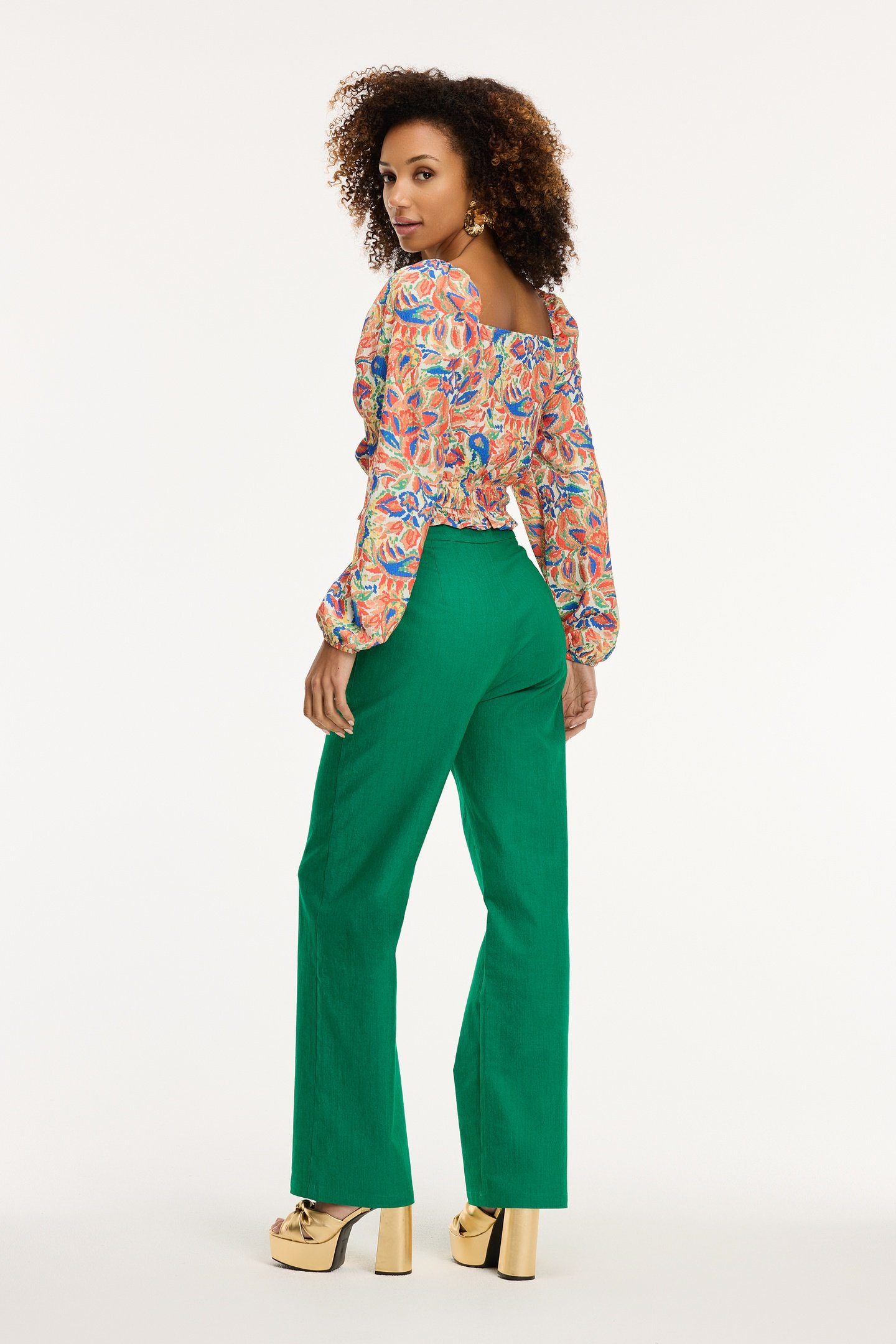 INDI TOP SICILIAN FLOWER ORANGE SICILIAN FLOWER 6