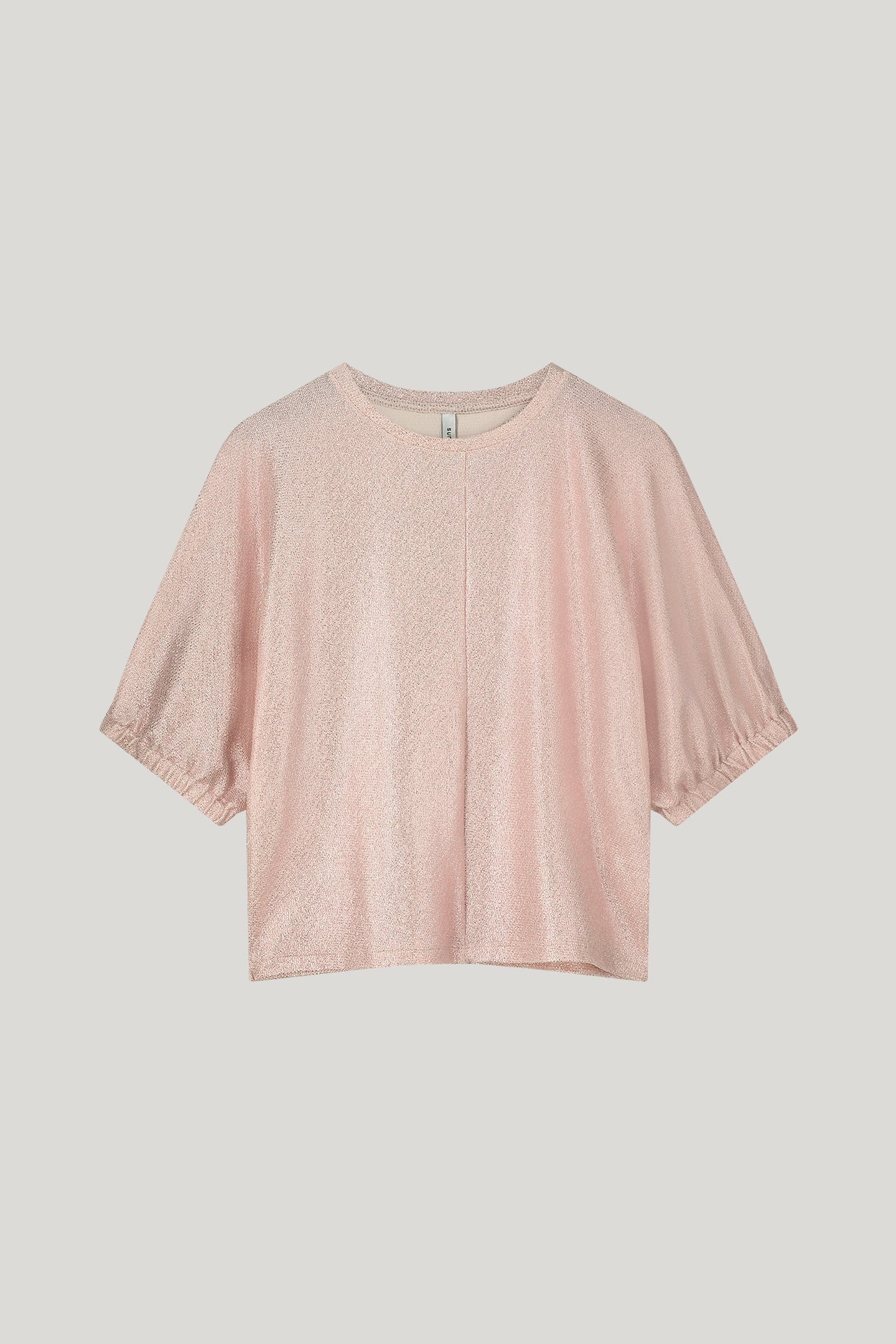BATWING BOXY TOP METALLIC SWEAT FLUID ROSE SMOKE 3