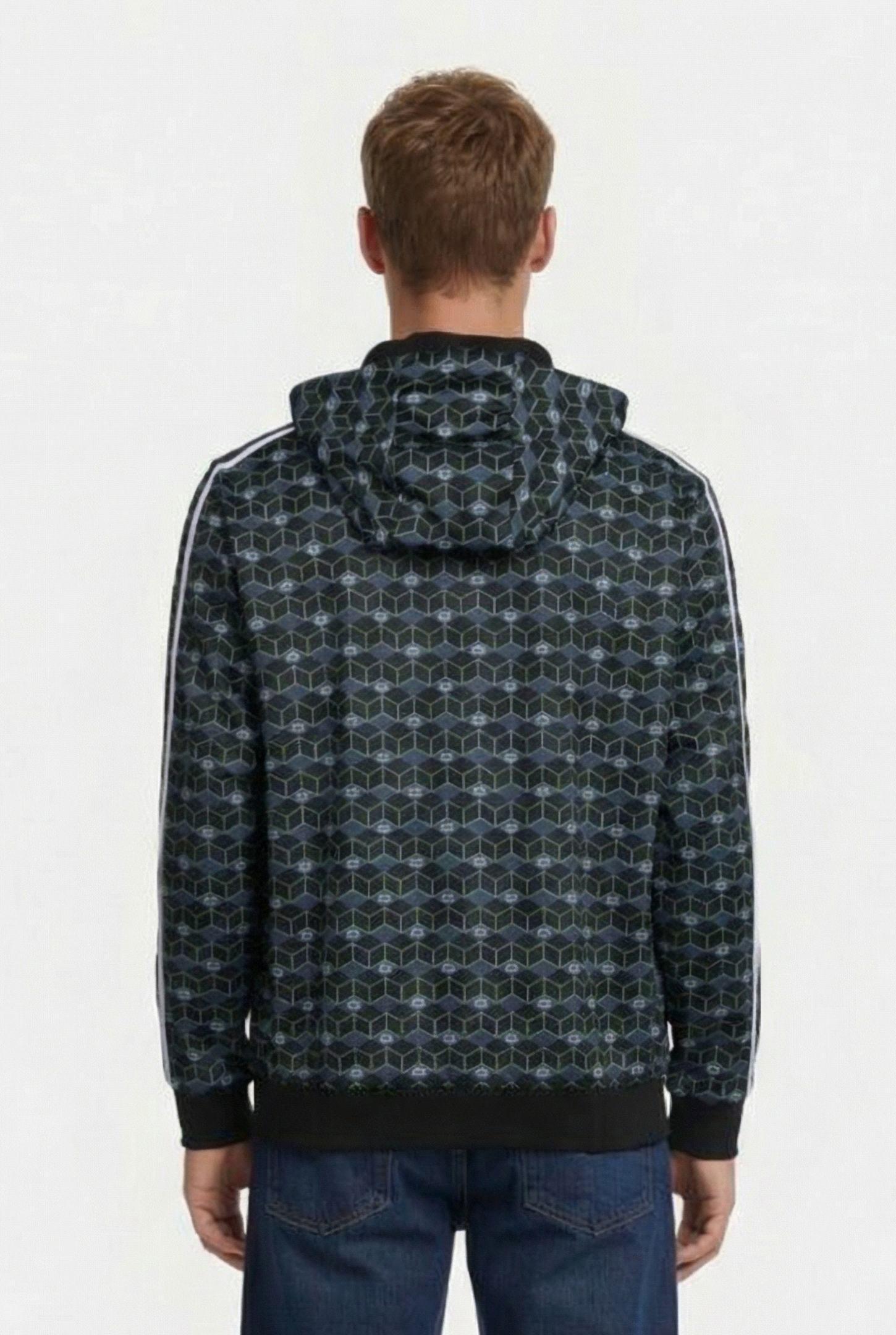 MAN HOODIE FULL ZIP A-AFM819S23 BLACK AOP 2