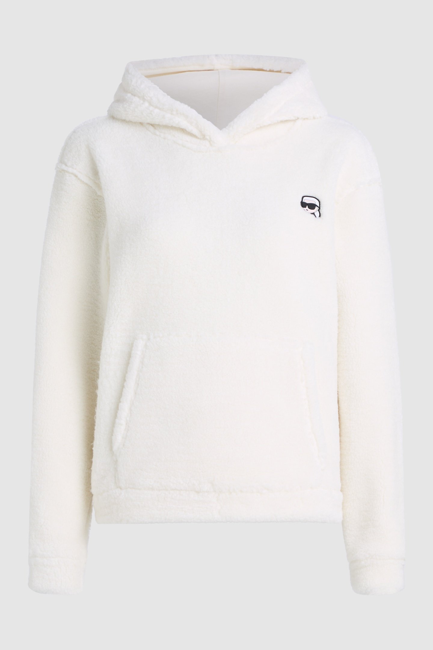 CANNOLI CREAM IKON PATCH TEDDY HOODIE 5