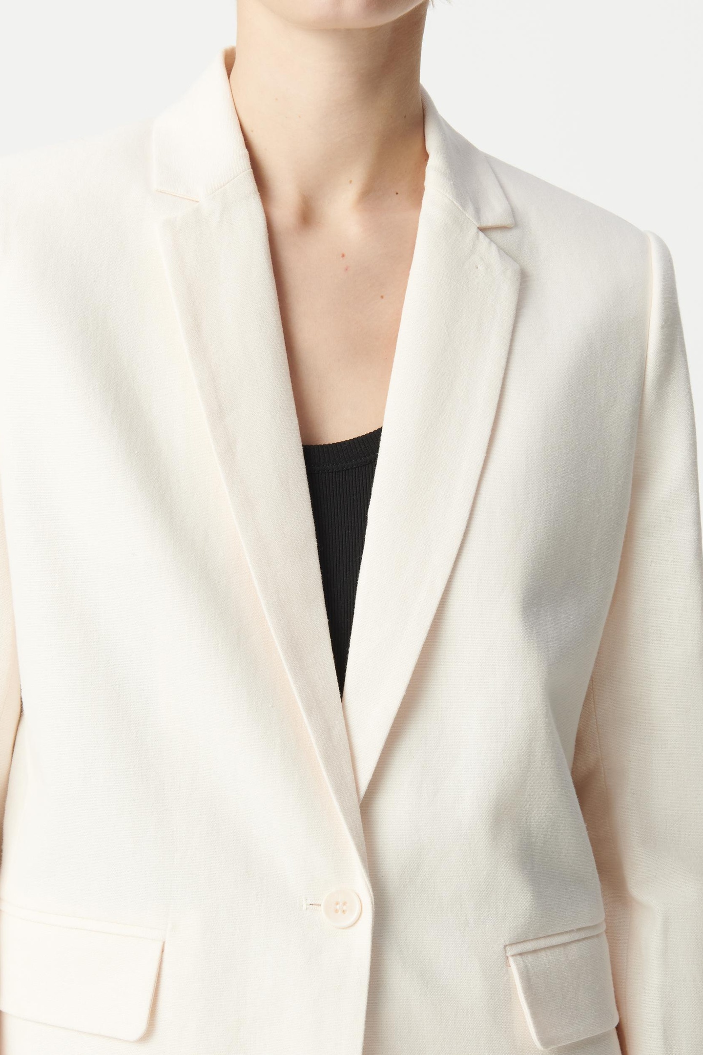 ECRU LINEN AND COTTON SUIT JACKET 5