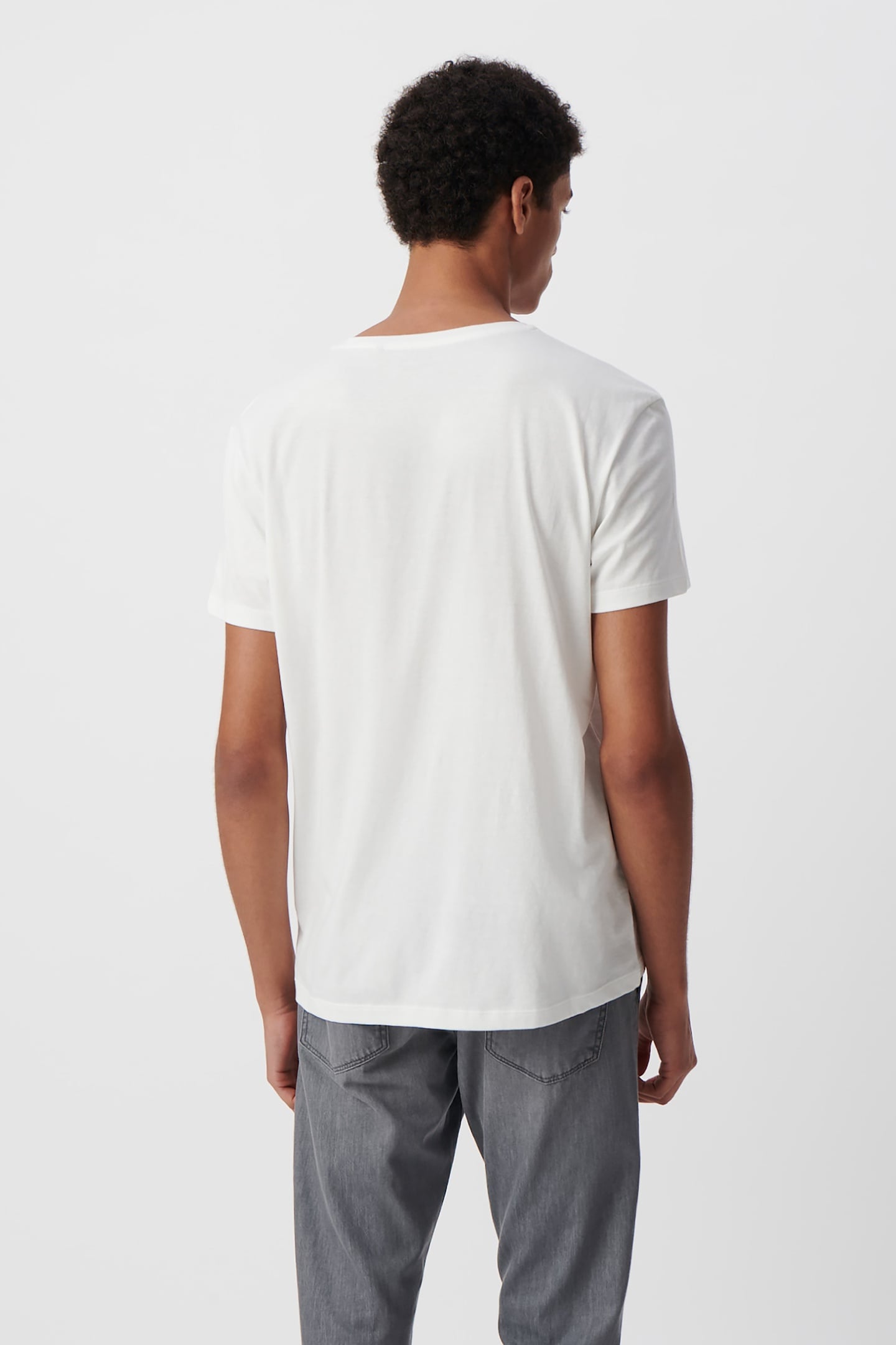 WHITE ORGANIC COTTON T-SHIRT WITH SKELETON GUITARIST 4